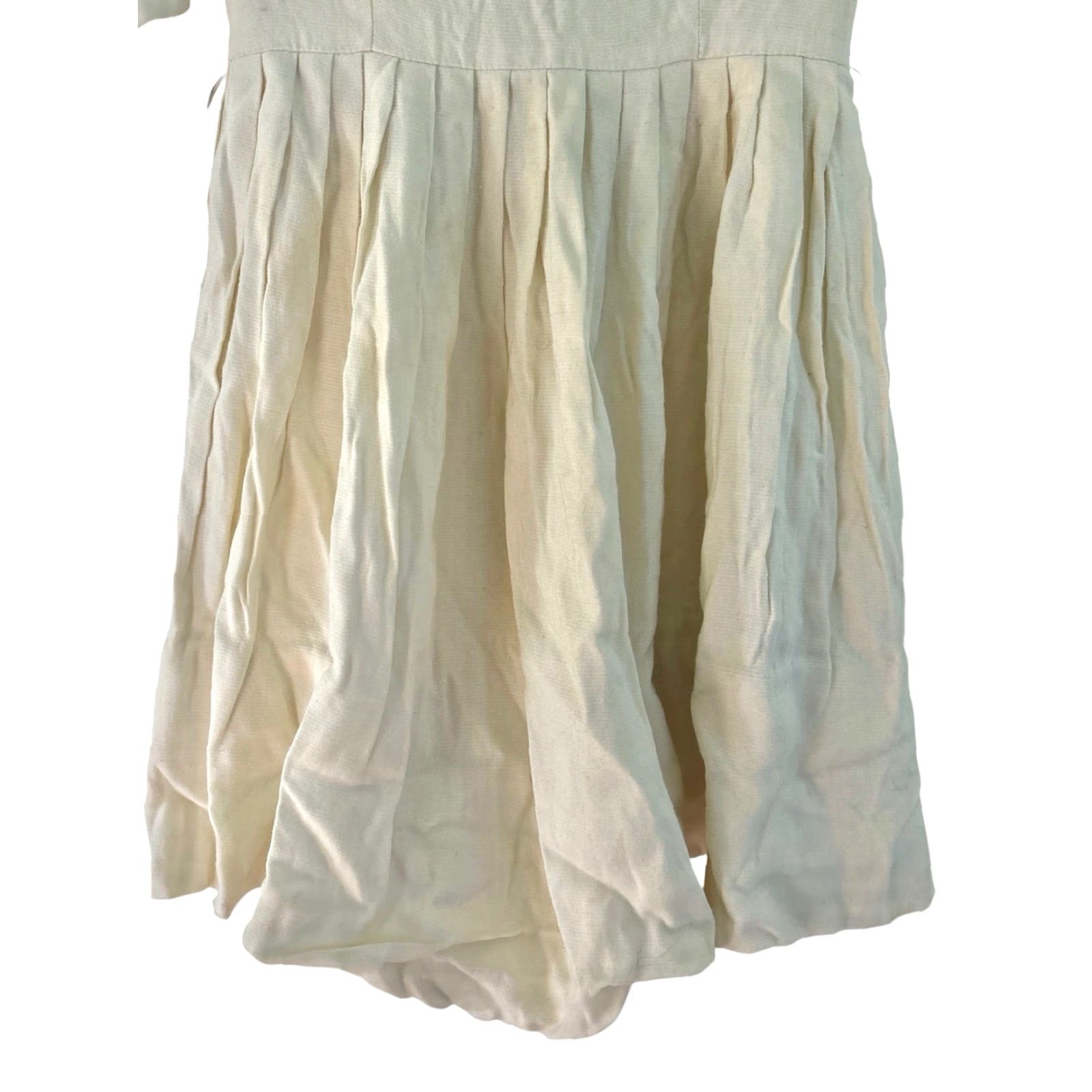 Vintage VINTAGE fit and flare pleated skirt dress womens XS 70s yellow 70s Womens XS Dress pleated fit and flare Size 26" / US 2 / IT 38 - 4 Thumbnail