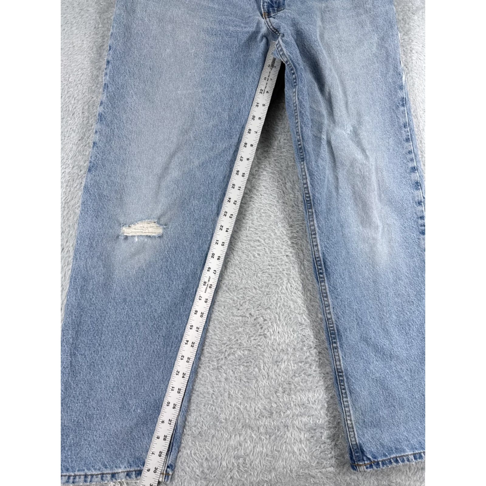 Calvin Klein VINTAGE Calvin Klein Jeans Men 36 Blue Denim Straight Fit Regular 5-Pocket Cotton Pants Blue 33x31 Filth? Size US 36 / EU 52 - 7 Thumbnail