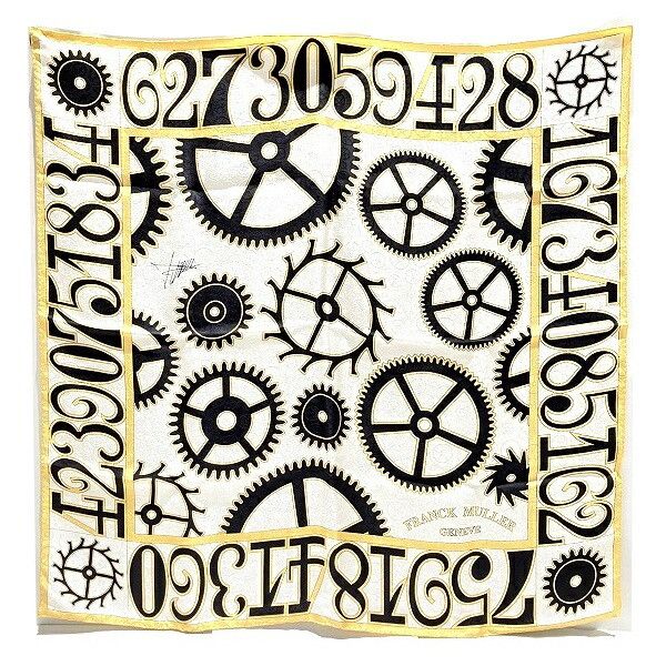 Franck Muller Franck Muller Gear Pattern Silk Scarf Textile Scarf DUTY FREE for USA