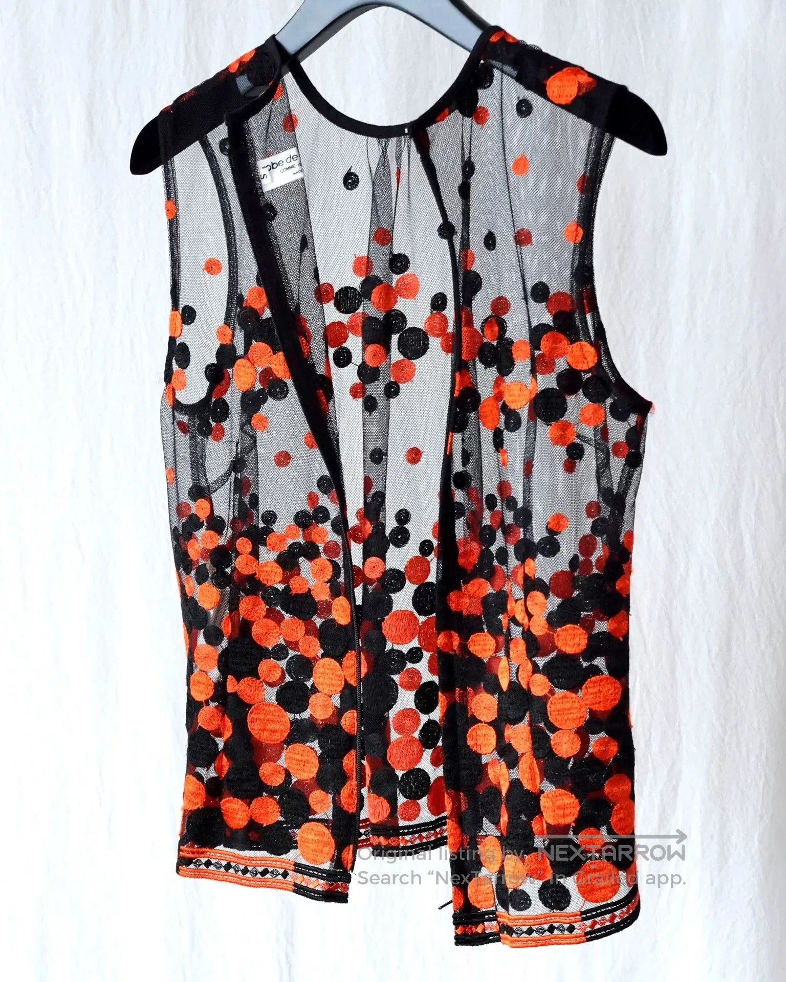 Rei Kawakubo CDG Robe Black Red Dot Mesh Top. Size S / US 4 / IT 40 - 6 Thumbnail