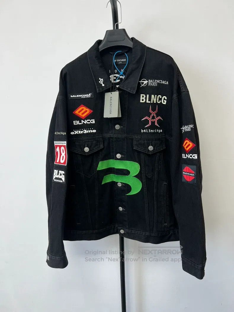 Balenciaga Balenciaga World of Tomorrow Logo Denim Jacket Size US L / EU 52-54 / 3 - 1 Thumbnail