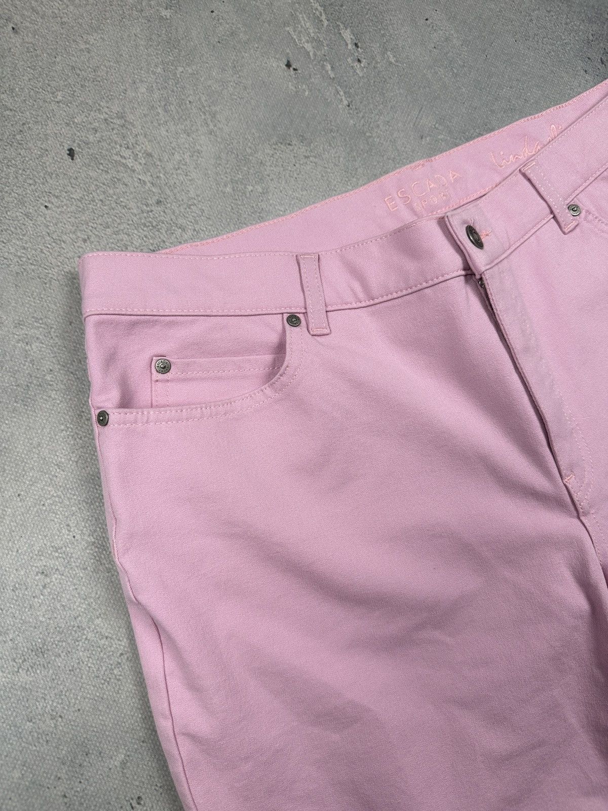 Escada Sport Escada Sport Linda Slim High Rise Pink Jeans Cream Rose Lux Size 36" / US 14 / IT 50 - 6 Thumbnail