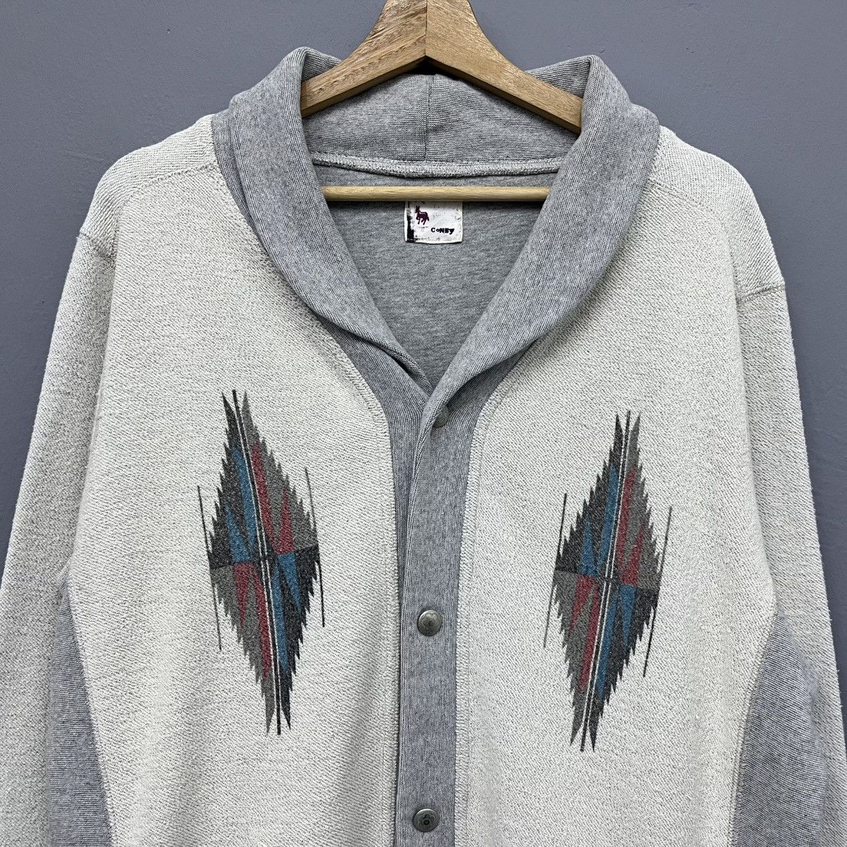 Southwestern Chimayo Snap Button Shawl Collar Cardigan