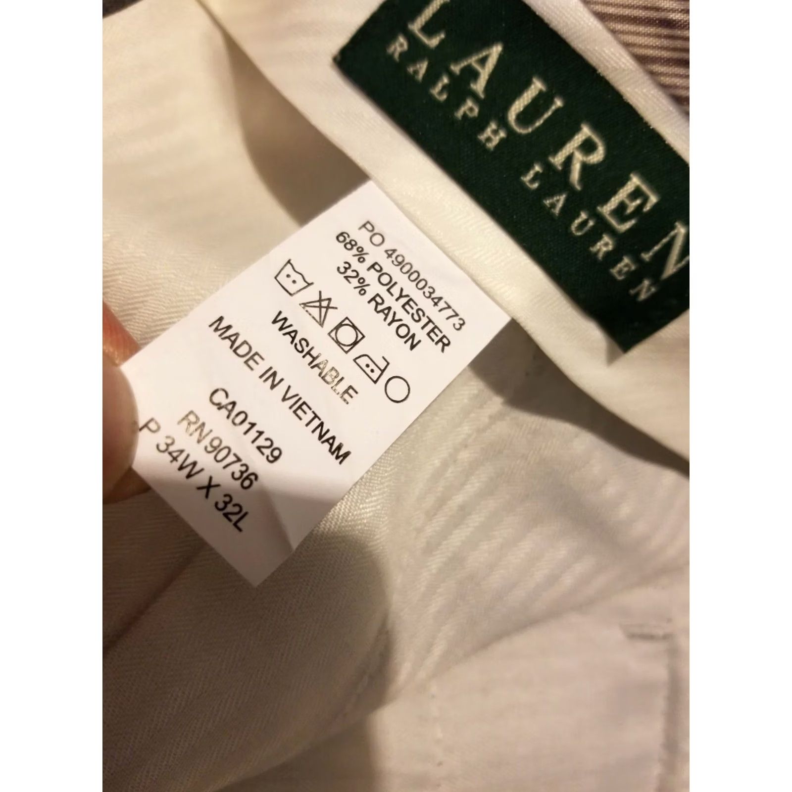 Polo Ralph Lauren Mens Polo Ralph Lauren Dress Pants Gray Khaki Chino Trouser 34x32 Slack Size US S / EU 44-46 / 1 - 5 Thumbnail