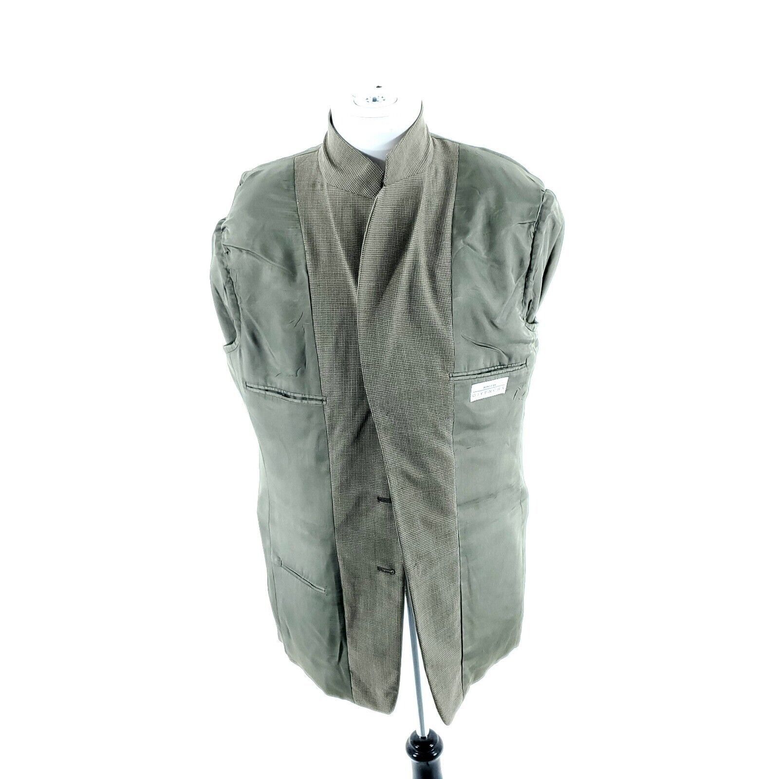 Givenchy Givenchy Monsieur Wool 3 Button Sport Coat 40R Green Tan Che Size 40R - 8 Thumbnail