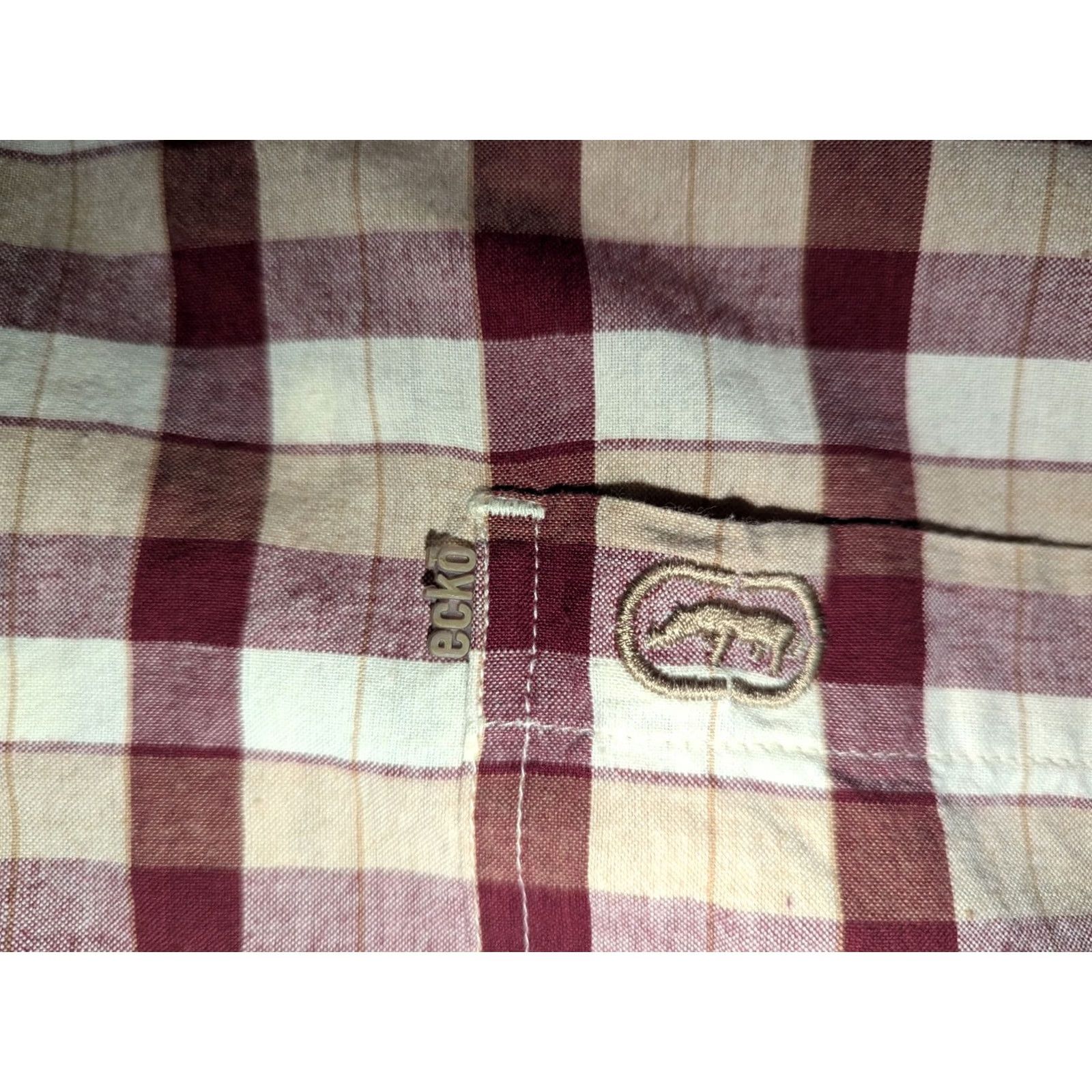 Ecko Unltd. VINTAGE Ecko Unltd Shirt Mens L Plaid Red Check Short Sleeve Button Up The Knite Casual Modern Logo 90s Mens Size US L / EU 52-54 / 3 - 4 Thumbnail