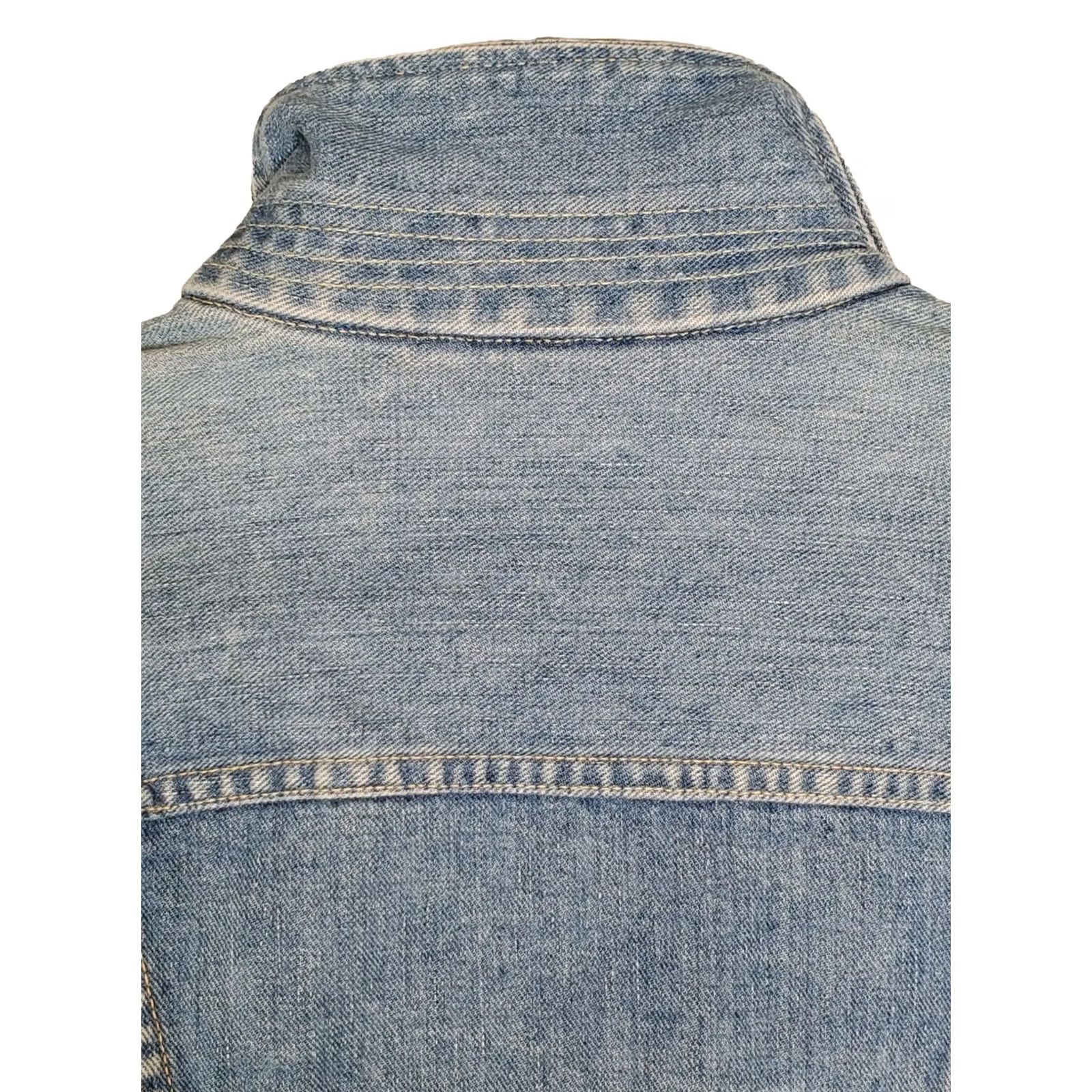 Lee VINTAGE Lee Riders White Label Denim Jacket Long Point Collar Women's S* Jeans Jacket Western 1970s Rugged USA Mens Womens Girls Size S / US 4 / IT 40 - 4 Thumbnail