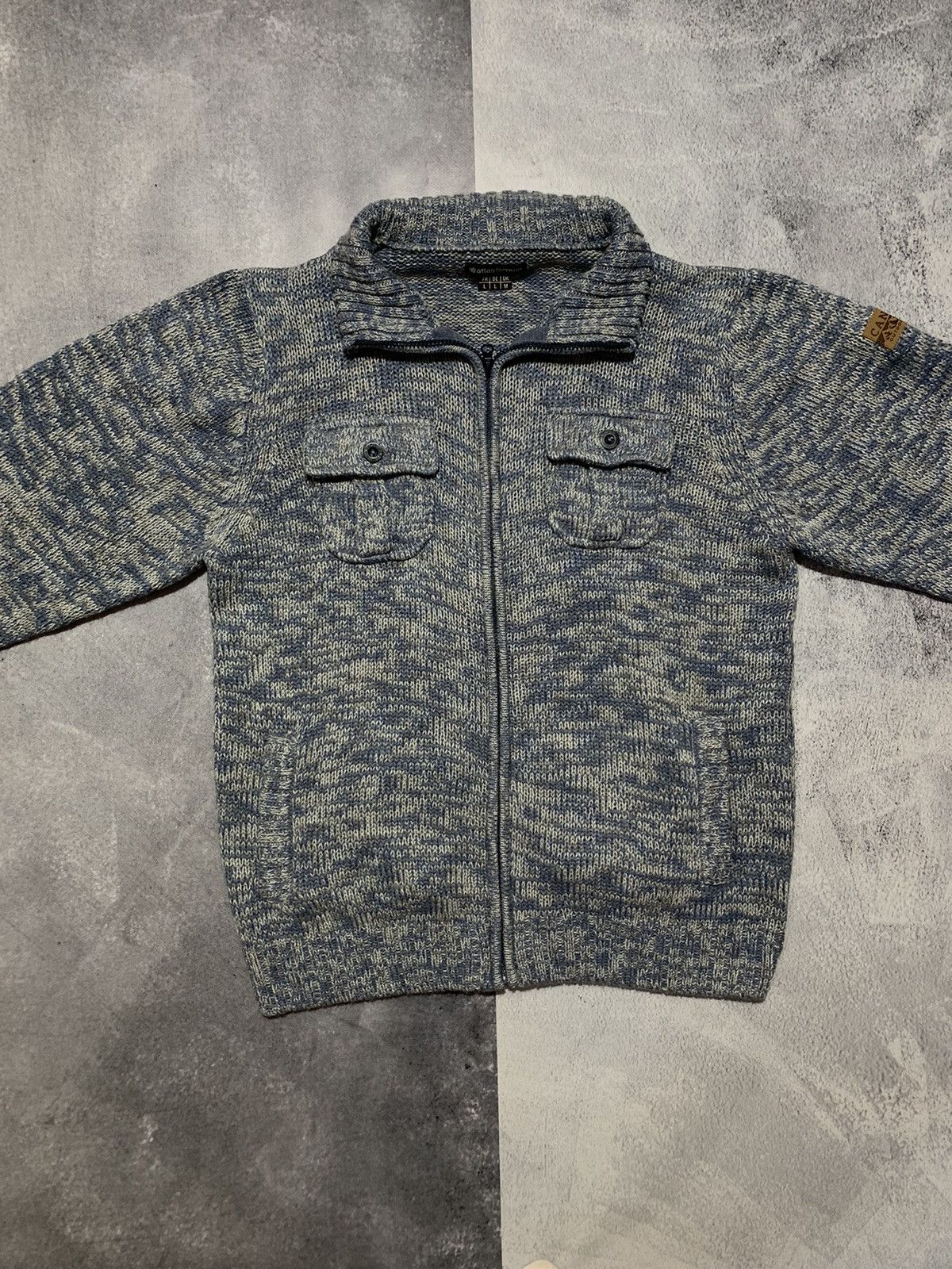Vintage Vintage 90s Zip up knitwear sweater streetwear size L Size US L / EU 52-54 / 3 - 4 Thumbnail