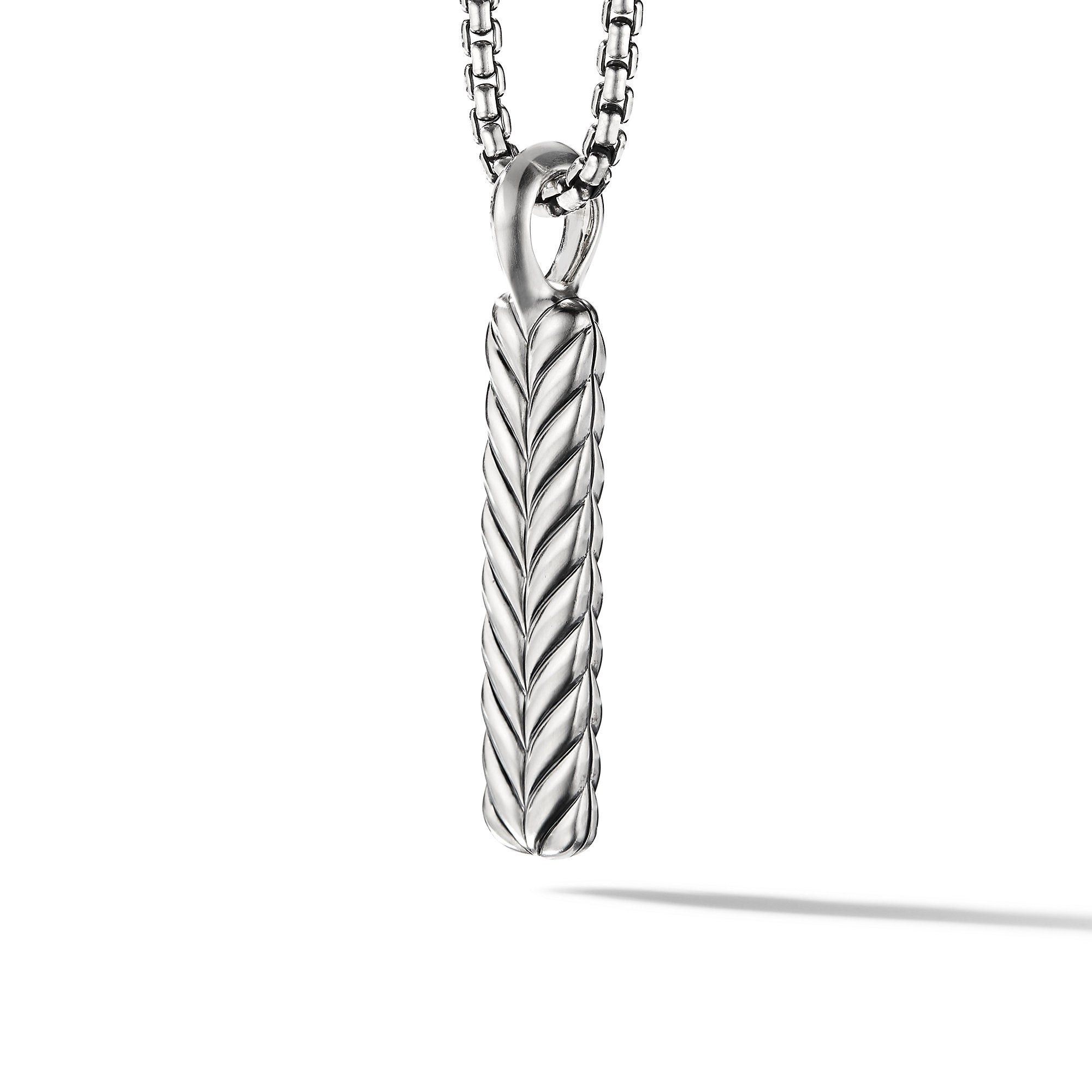 David Yurman o1w1db10526 D25493M /Size 10/Chevron Ingot Tag in Silver Size ONE SIZE - 2 Thumbnail