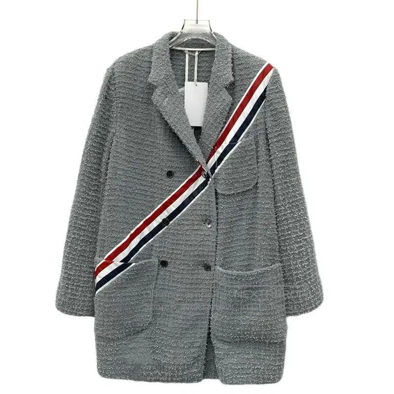 Thom Browne Thom Browne Gray Cotton Women's Jacket . Size S / US 4 / IT 40 - 1 Thumbnail