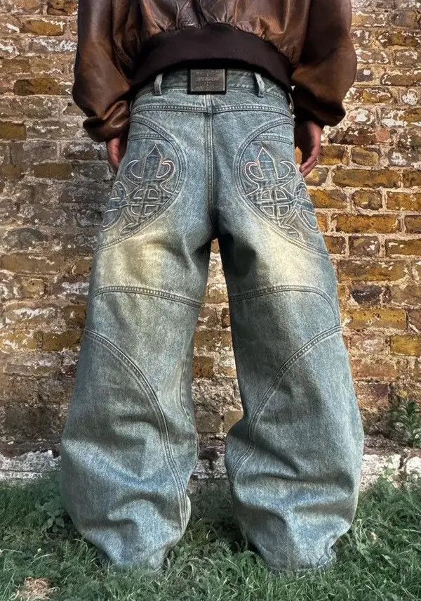 Japanese Brand Ishida x Ezaki Retro Washed Blue Straight Cut Baggy Jeans Size US 36 / EU 52 - 4 Thumbnail