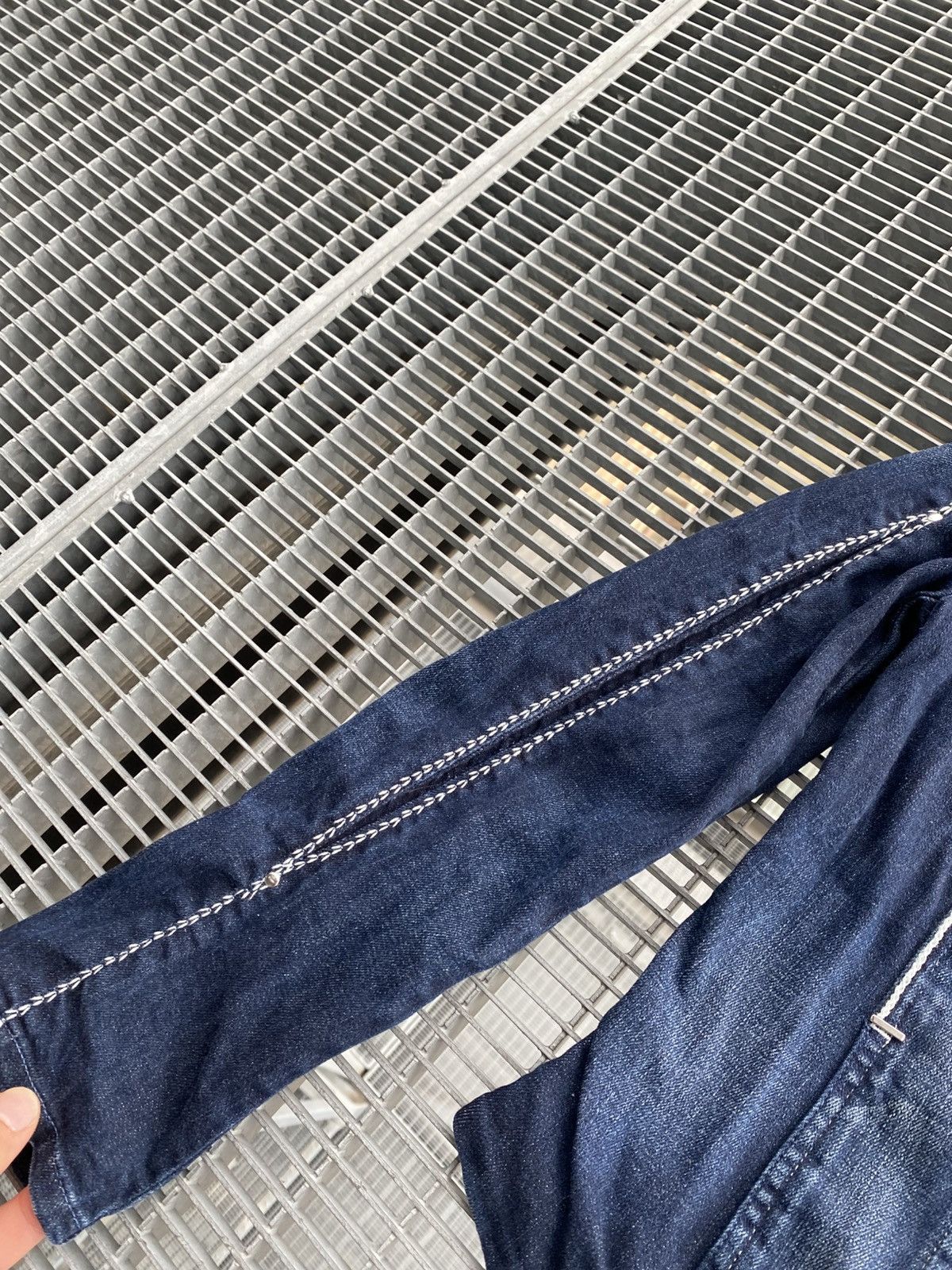 Designer High Everyday Couture Denim Jacket Size S / US 4 / IT 40 - 6 Thumbnail