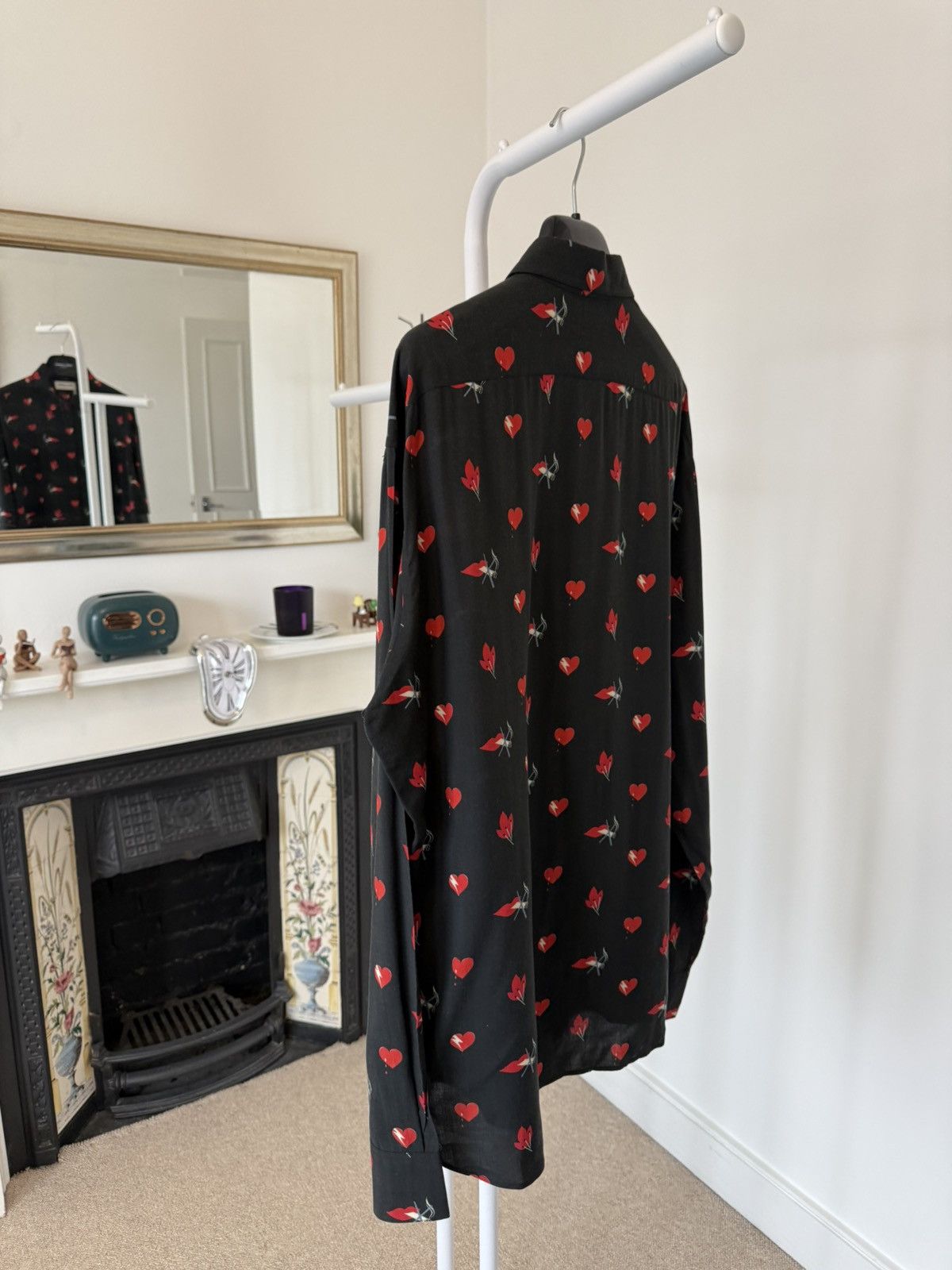Saint Laurent Paris Saint Laurent No Smoking Viscose Shirt Size US XL / EU 56 / 4 - 5 Thumbnail