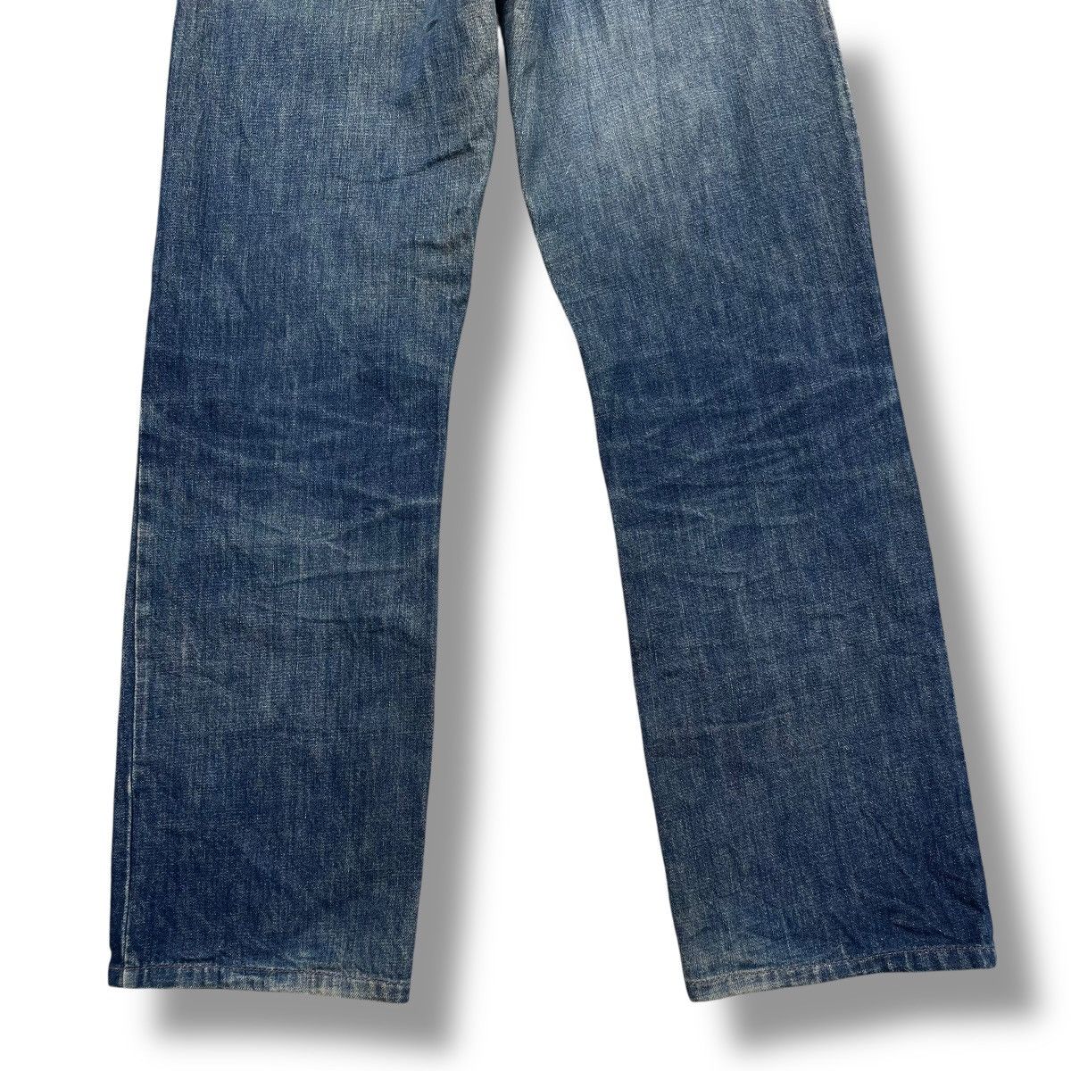 Kenzo 🇯🇵 VINTAGE KENZO WASHED DISTRESSED DENIM PANTS Size US 29 - 7 Thumbnail