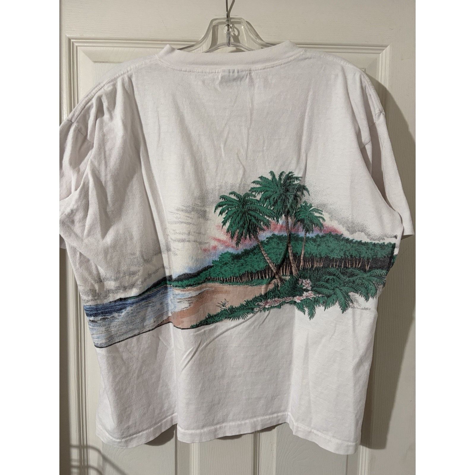 Other Vintage 80s Florida Palm Tree Beach Wrap Around Shirt Sz XL Size US XL / EU 56 / 4 - 6 Thumbnail