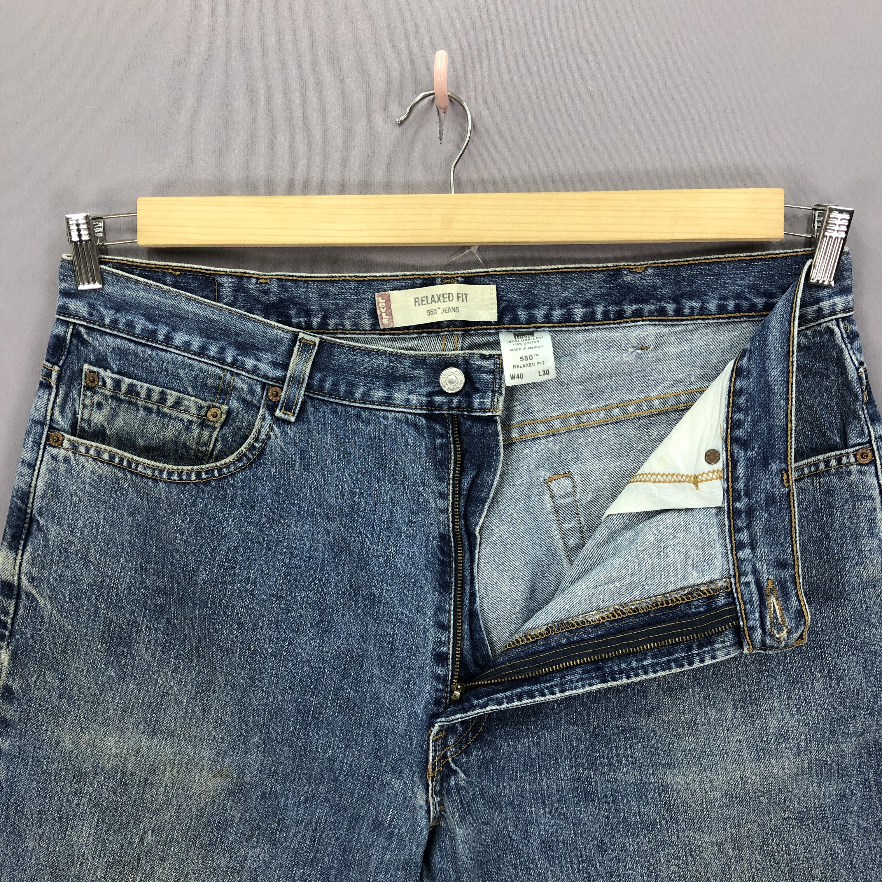 Levi's Vintage Y2K Levis 550 Jeans Levi's Faded Stone Wash Denim Size US 38 / EU 54 - 5 Thumbnail
