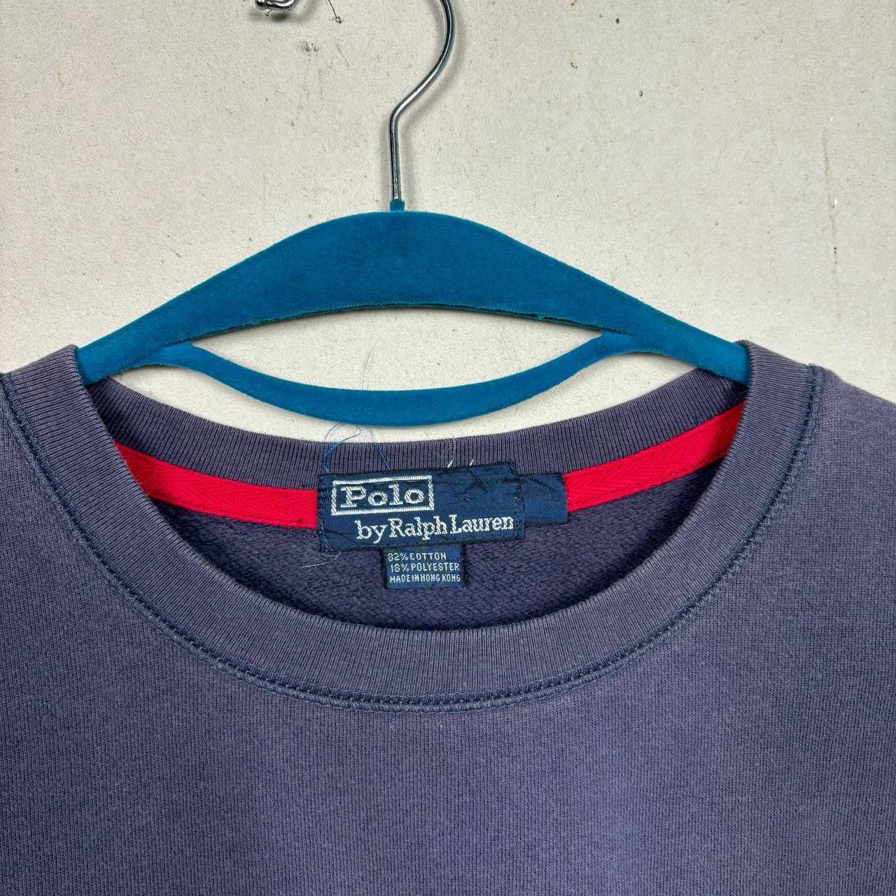 Polo Ralph Lauren Vintage Polo Ralph Lauren Pony Sweatshirt 90s Sun Faded Size US L / EU 52-54 / 3 - 7 Thumbnail