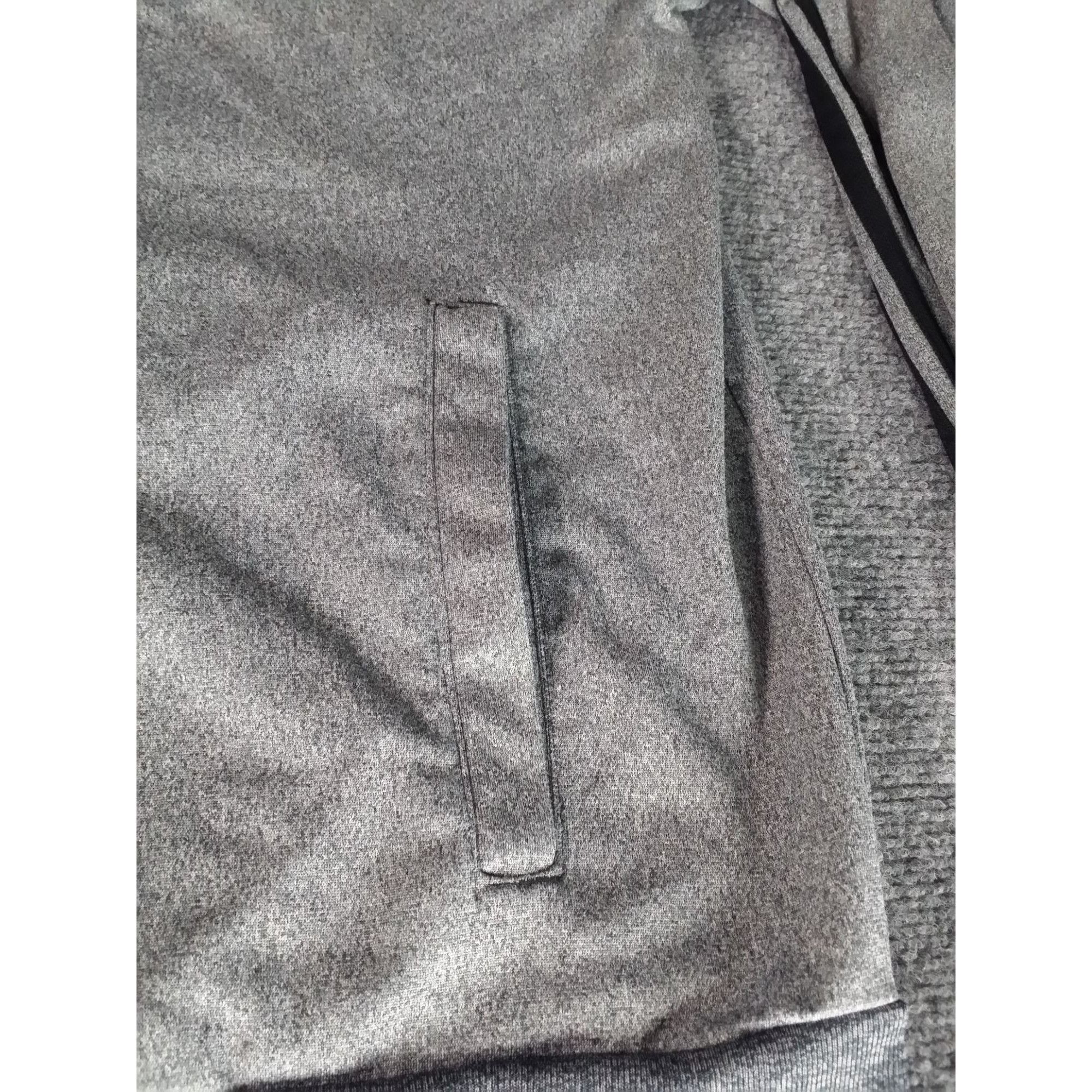 Adidas Adidas 3 Stripe Full Zip Tricot Tracktop Men Sz M Gray Black Size US M / EU 48-50 / 2 - 5 Thumbnail