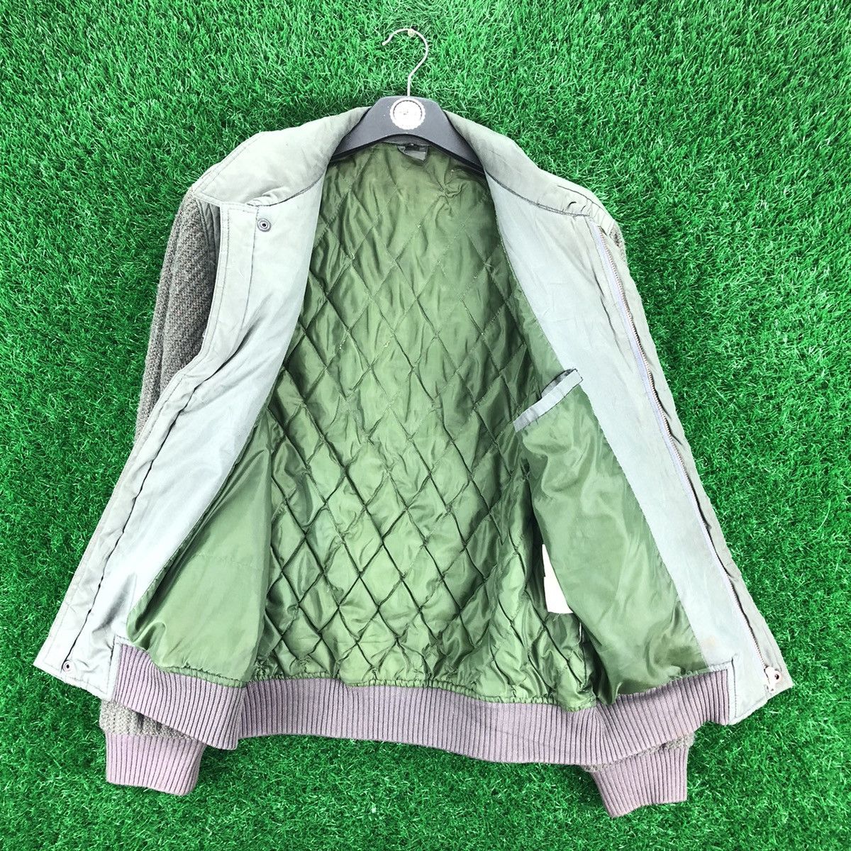 Japanese Brand Vintage 80's Wool Knit Zipper Jacket Workwear Size US S / EU 44-46 / 1 - 7 Thumbnail