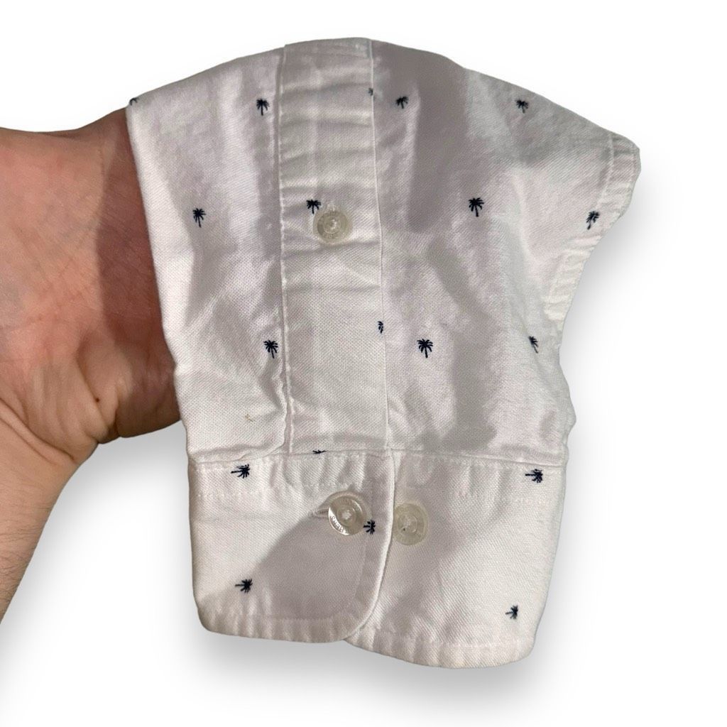 Brooks Brothers Brooks Brothers White Micro Palm Print Regent Oxford Shirt M Size US M / EU 48-50 / 2 - 4 Thumbnail
