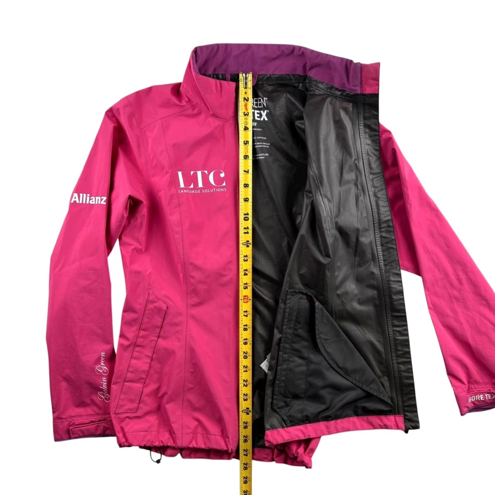 PGA Tour LPGA Tour Beatriz Recari Rain Jacket Pink • Medium Jacket Womens Full Zip Water Resistant Wind-Resistant Logo Size M / US 6-8 / IT 42-44 - 6 Thumbnail