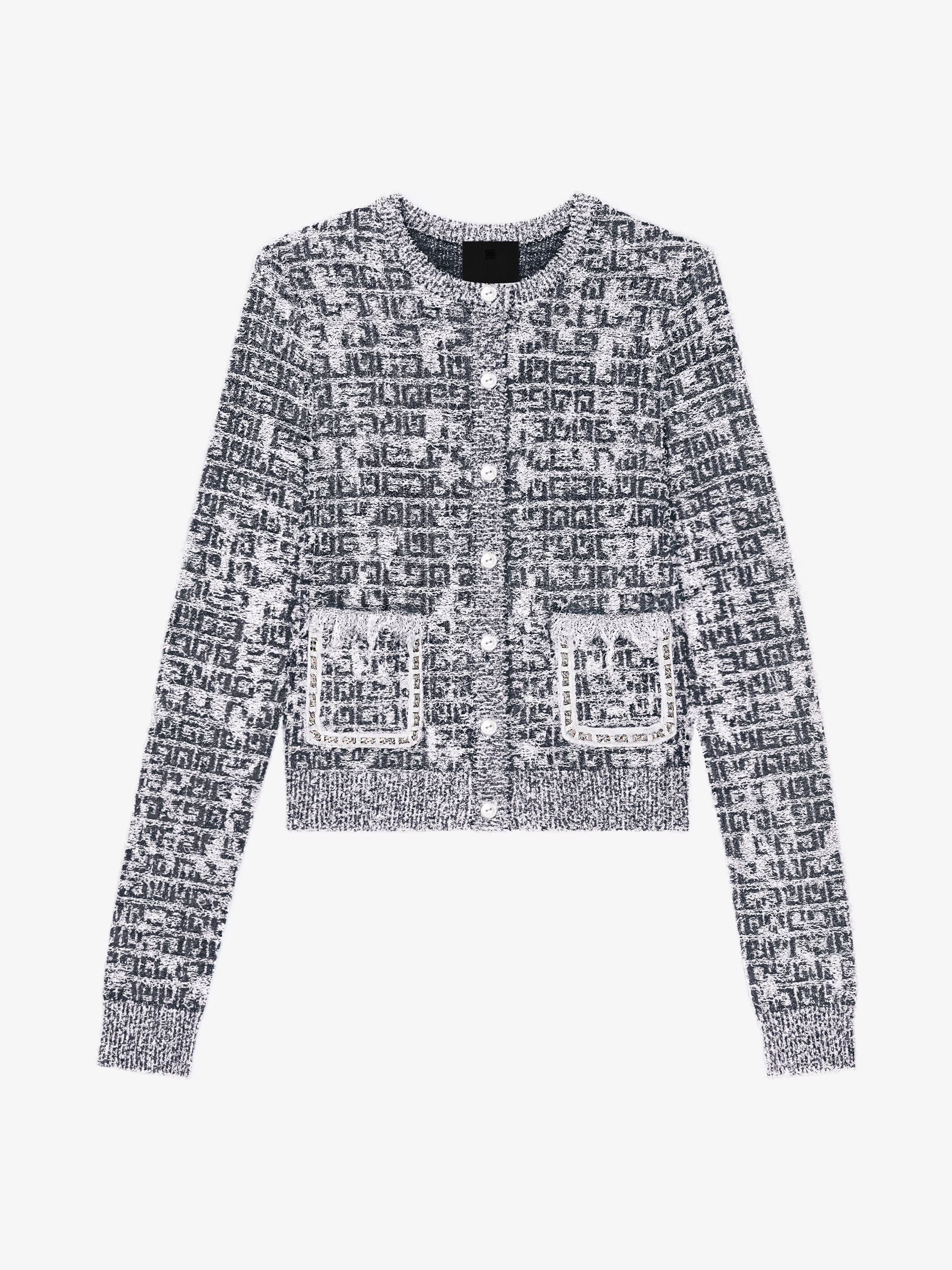 Givenchy o1w1db10325 Cardigan Chain Front Pocket in Black/White Size S / US 4 / IT 40 - 1 Thumbnail