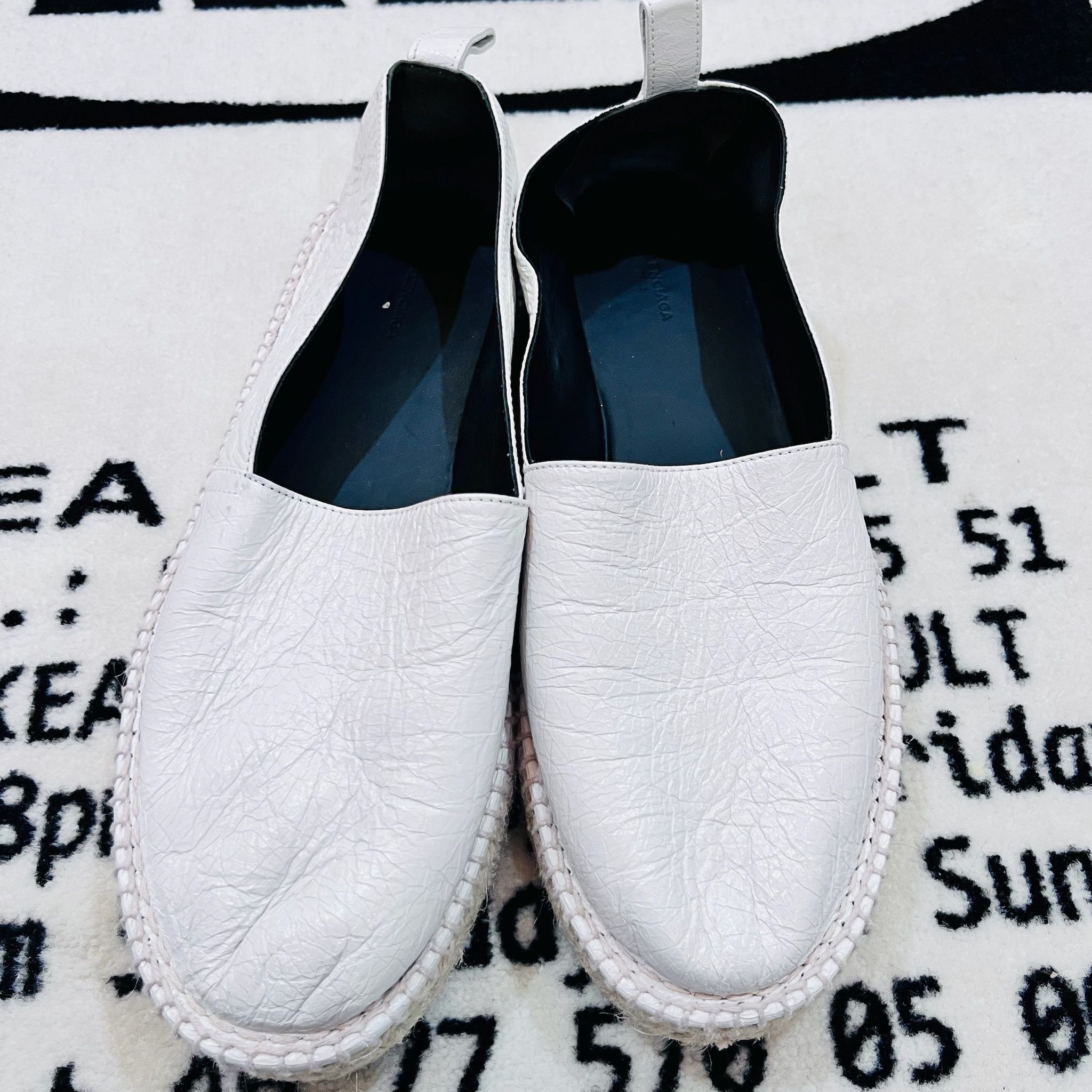 Balenciaga Balenciaga White Leather Platform Espadrilles Size US 10 / EU 43 - 3 Thumbnail