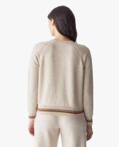 Loro Piana o1w1db10724 Suitcase Stripe Crew Neck Sweater in Ivory Size XL / US 12-14 / IT 48-50 - 4 Thumbnail