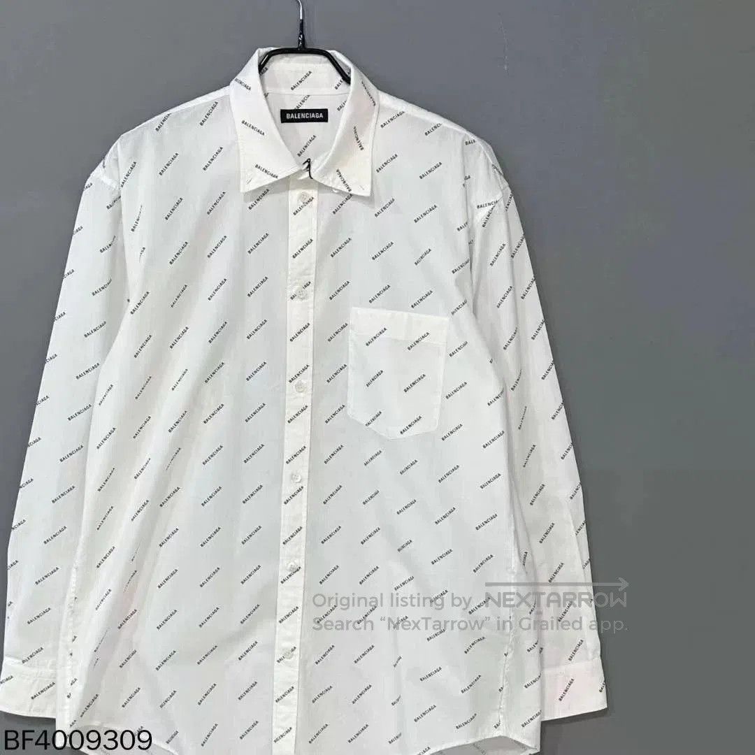 Balenciaga Balenciaga Logo Print White Shirt. Size US XS / EU 42 / 0 - 1 Thumbnail