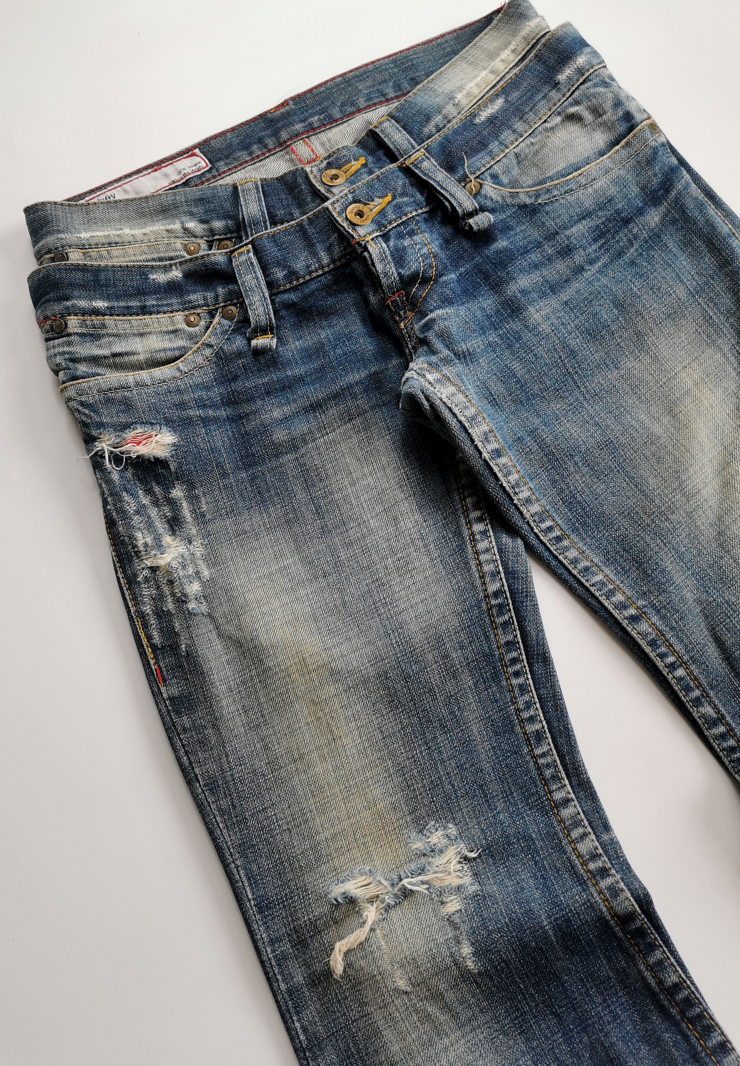 Tornado Mart Queen of sanctuary doublewaist flare distressed tornado vibe Size 29" - 8 Thumbnail