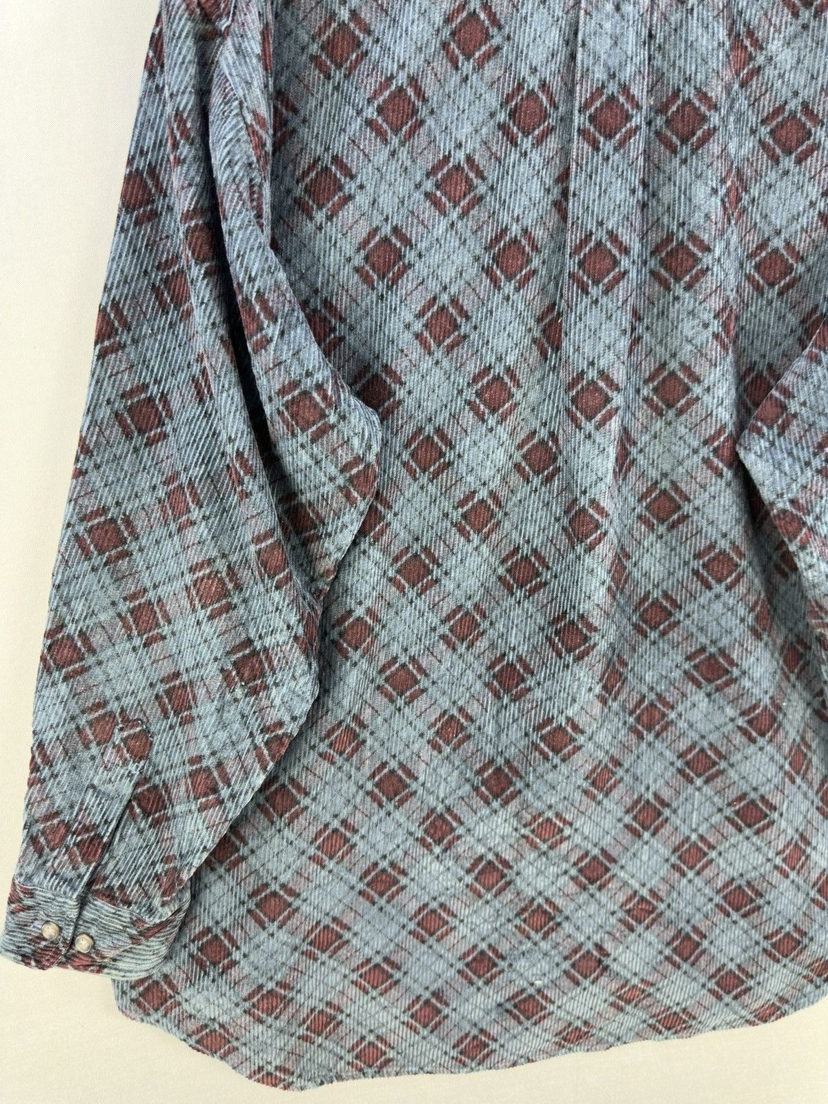 Japanese Brand Regal Friend Corduroy Plaid Check Flannel Shirt Size US XXL / EU 58 / 5 - 6 Thumbnail