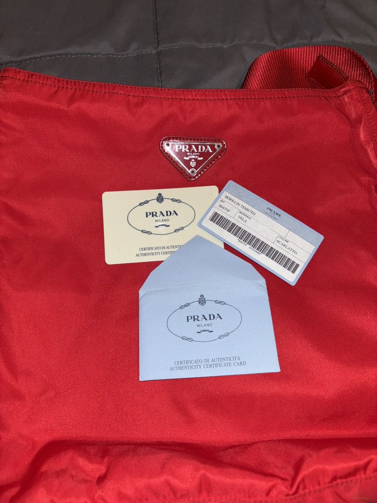 Prada × Vintage Red Prada shoulder bag Size ONE SIZE - 7 Thumbnail
