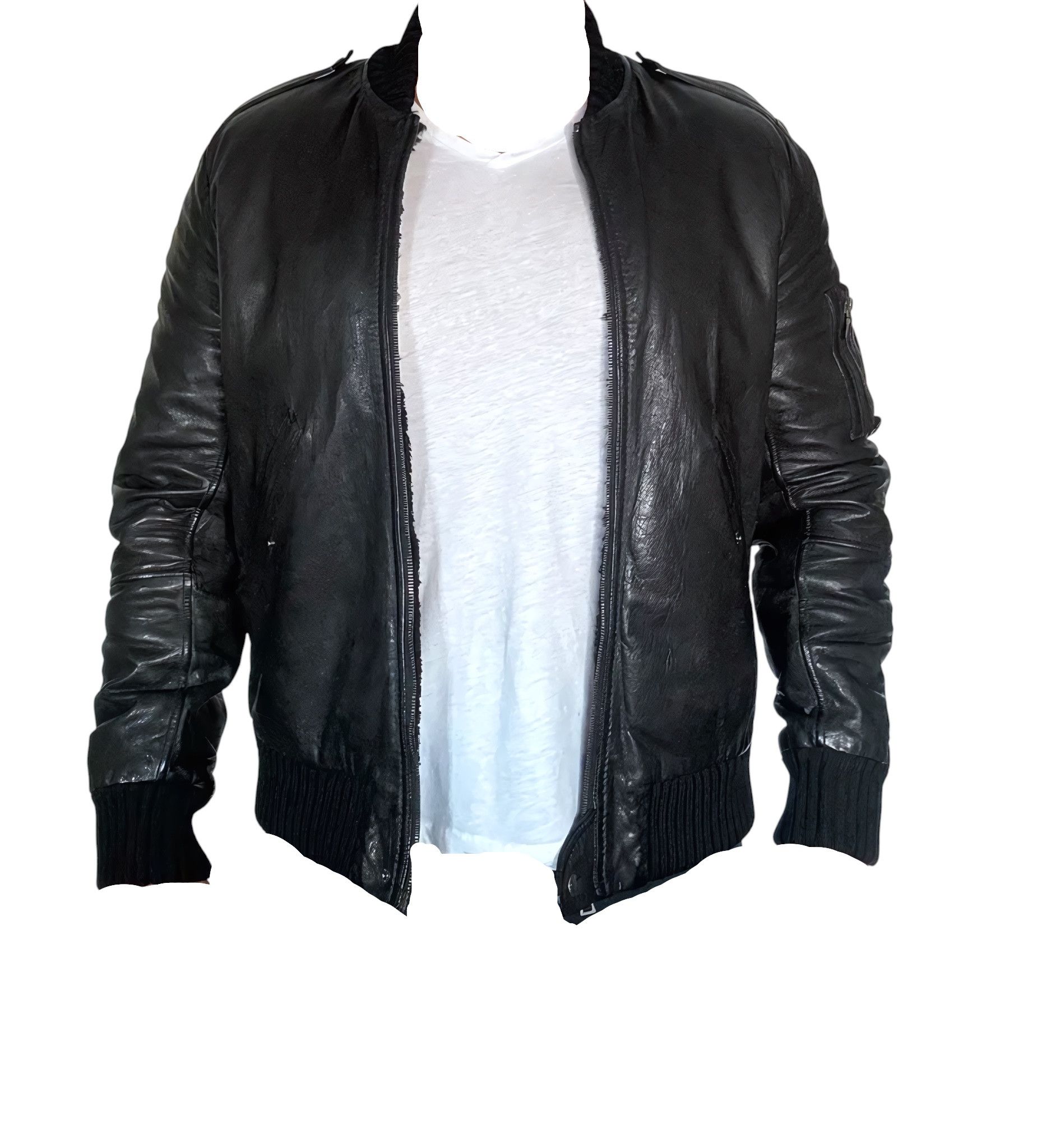 Prada SHEEP FUR REVERSIBLE LEATHER BIKER BOMBER JACKET Size US L / EU 52-54 / 3 - 2 Thumbnail