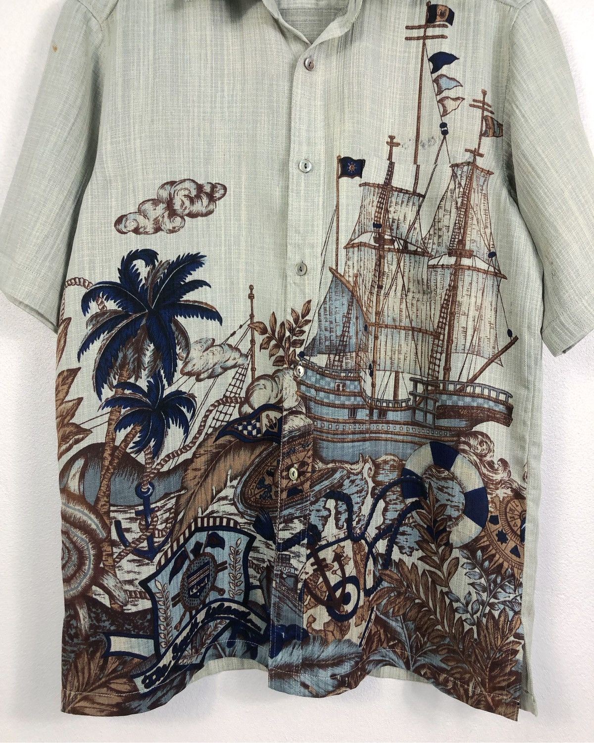 Japanese Brand × Vintage Rare Vintage Art Ship Button Ups Shirt Size US M / EU 48-50 / 2 - 3 Thumbnail