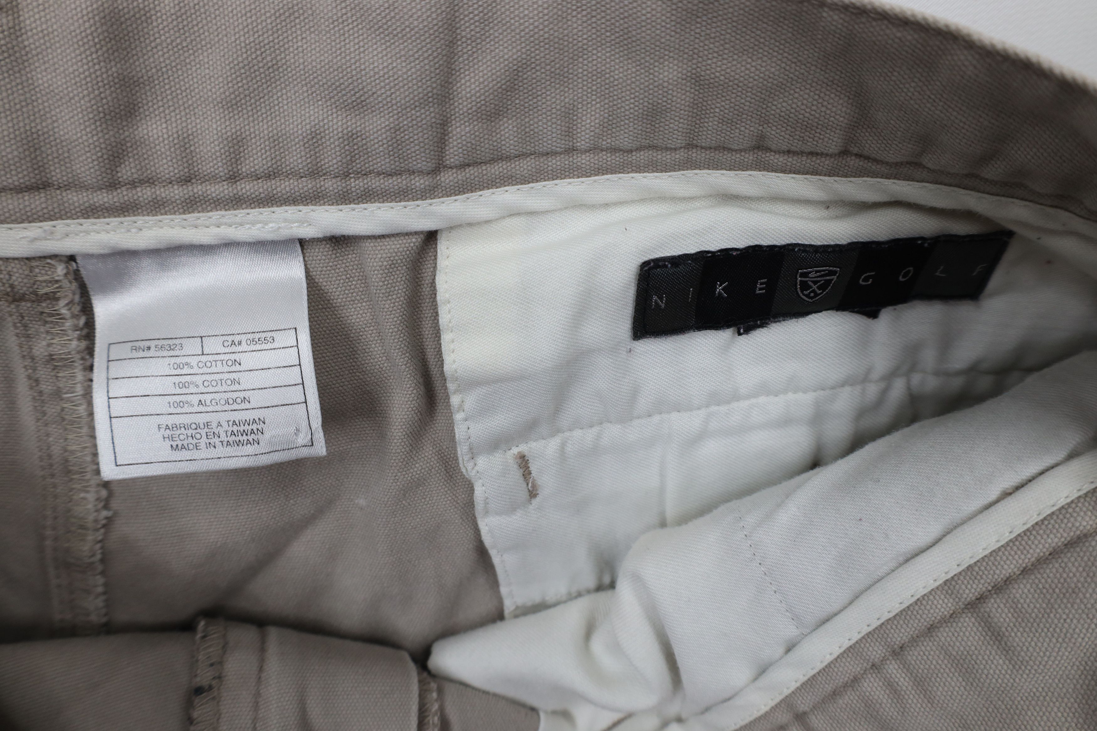 Nike × Vintage Vintage 90s Y2K Nike Golf Scott Mini Swoosh Canvas Shorts Size US 38 / EU 54 - 6 Thumbnail