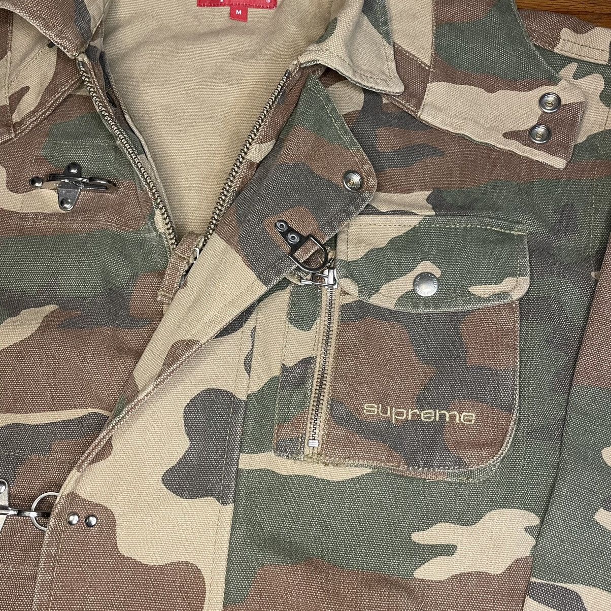 Supreme canvas clip jacket tan camo ss23