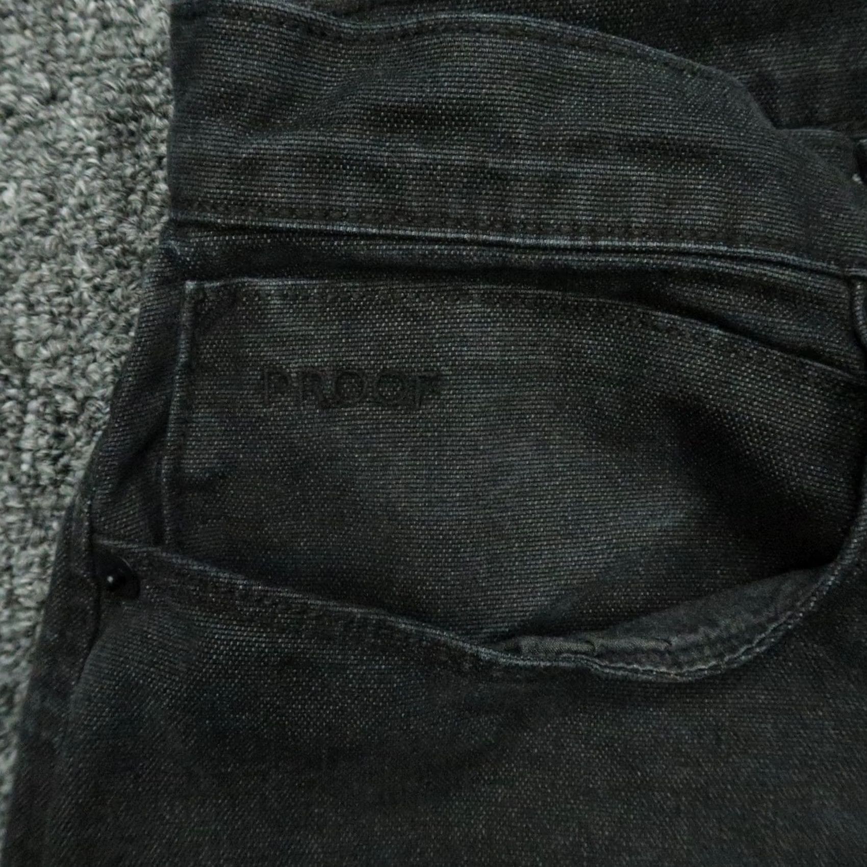 Vintage Proof Pants 29x30 Black Rover 5 Pocket Straight Stretch Chino Men Size 29 Black Proof Pants Mens Straight 5-Pocket Denim Trousers Size US 29 - 3 Thumbnail