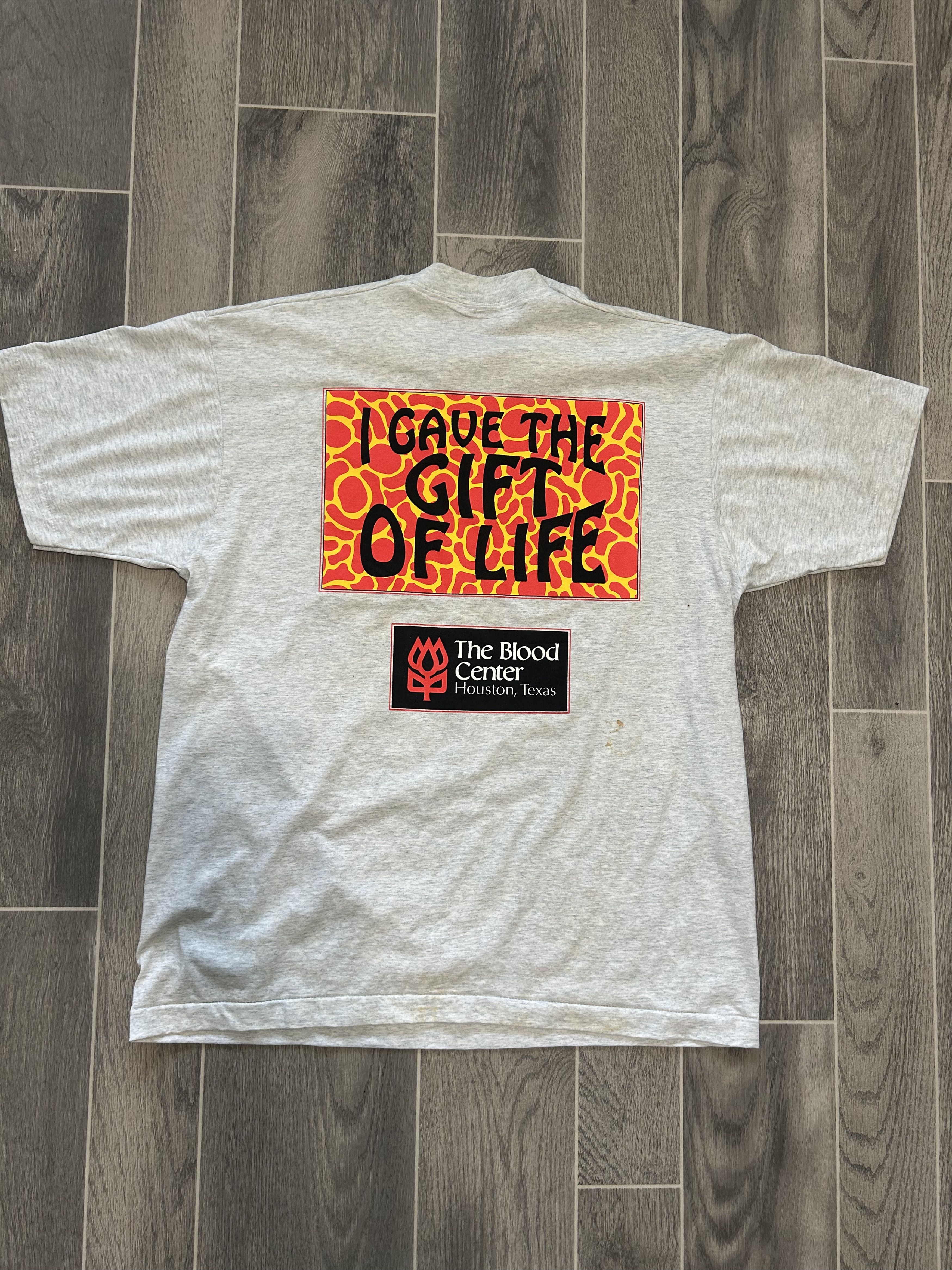 Vintage Vintage 1990S Houston KLOL Rock 101 Blood Drive T-Shirt Size US XL / EU 56 / 4 - 2 Thumbnail