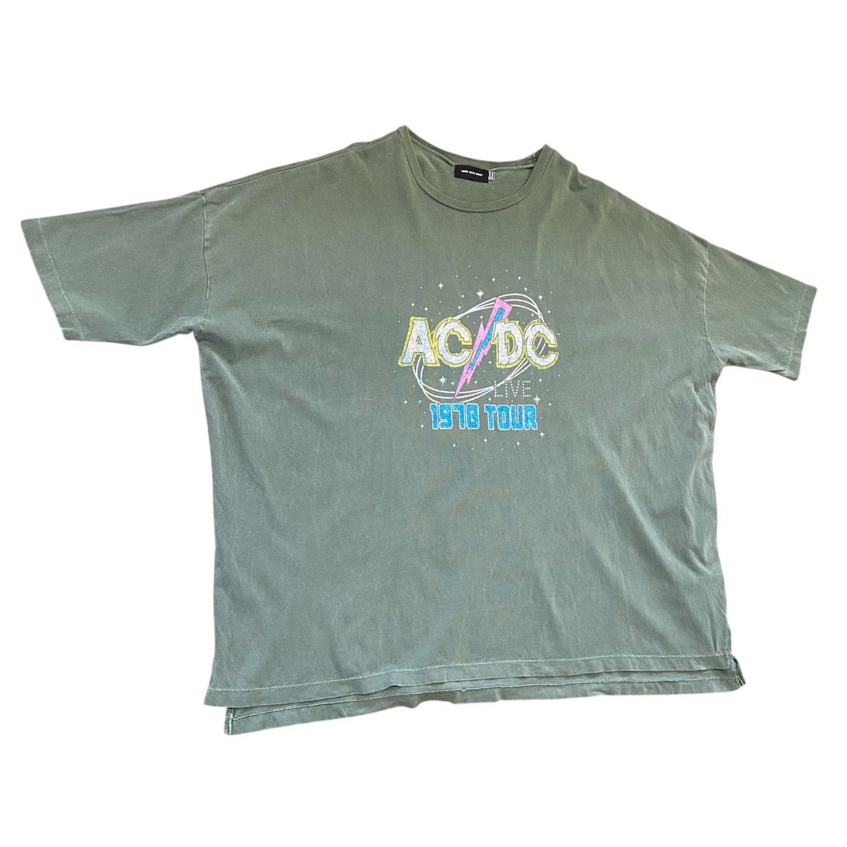 AC/DC AC/DC 1978 Tour Graphic Tee Green Oversized Rock Band Size US XXL / EU 58 / 5 - 2 Thumbnail