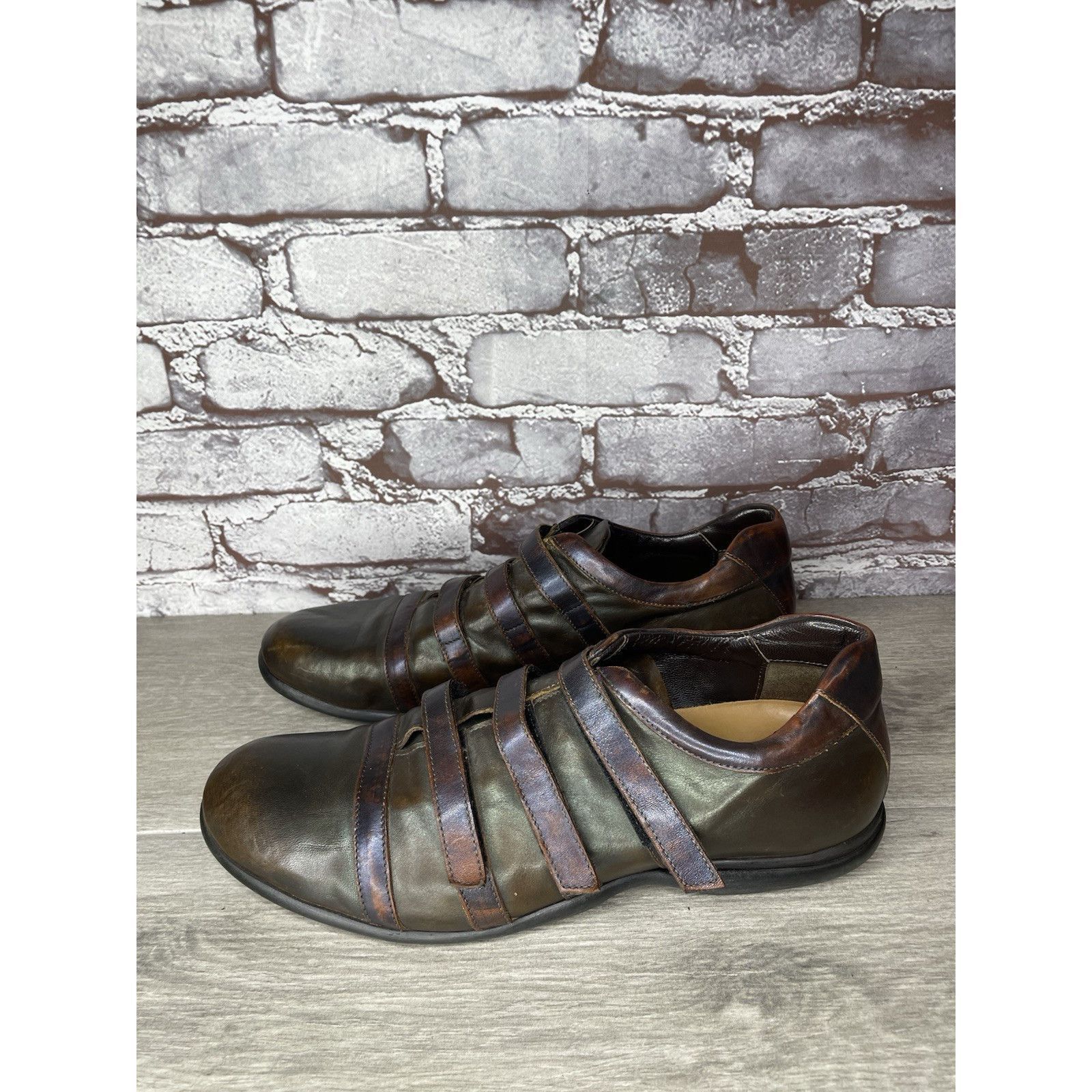 VERRI Bruno Verri Brown Leather Metallic Fashion Shoes Sneakers Me Size US 9 / EU 42 - 10 Thumbnail