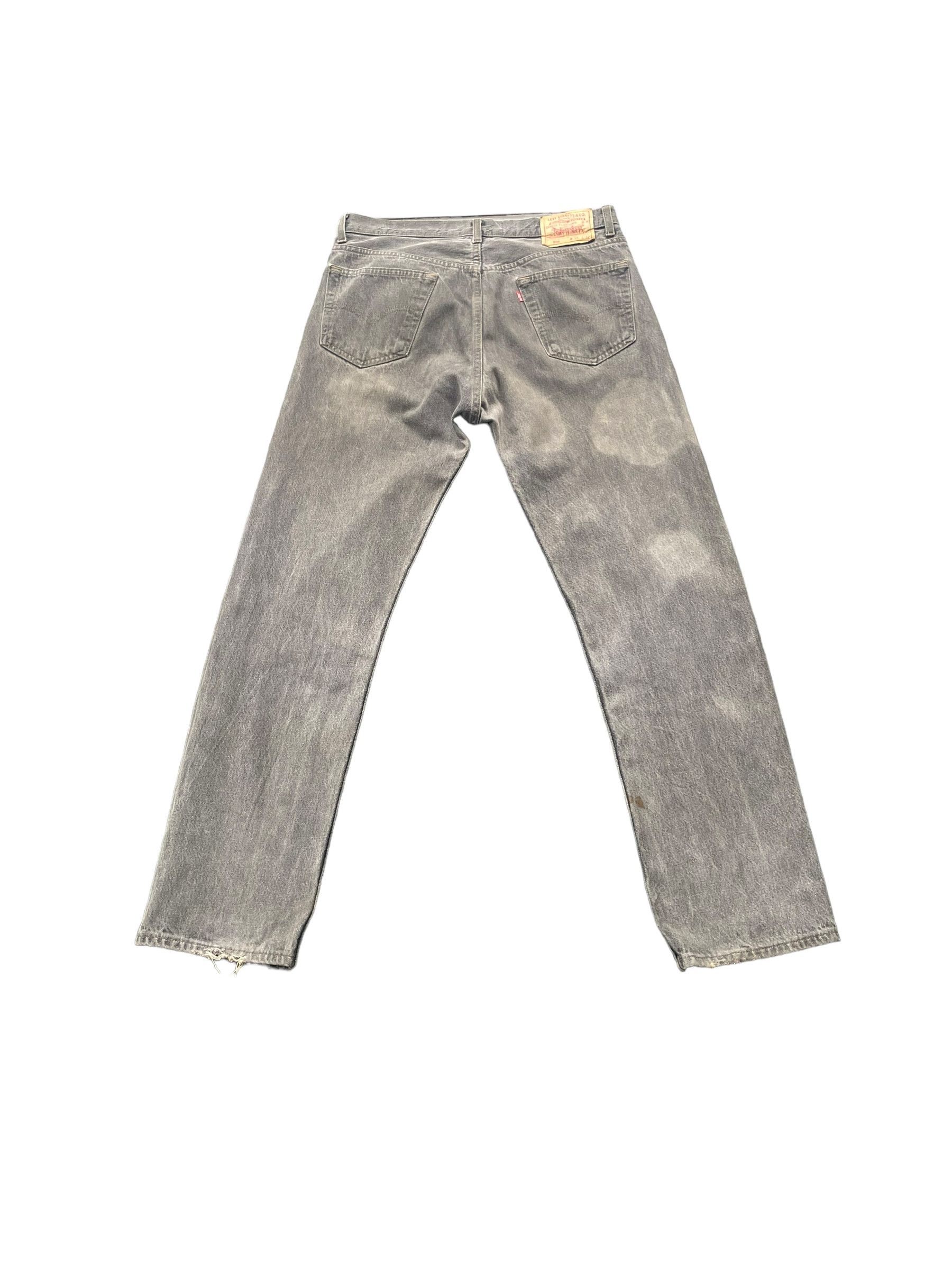 Levi's Vintage 1992 Levis 501 e Black Faded Denim Size US 35 - 4 Thumbnail