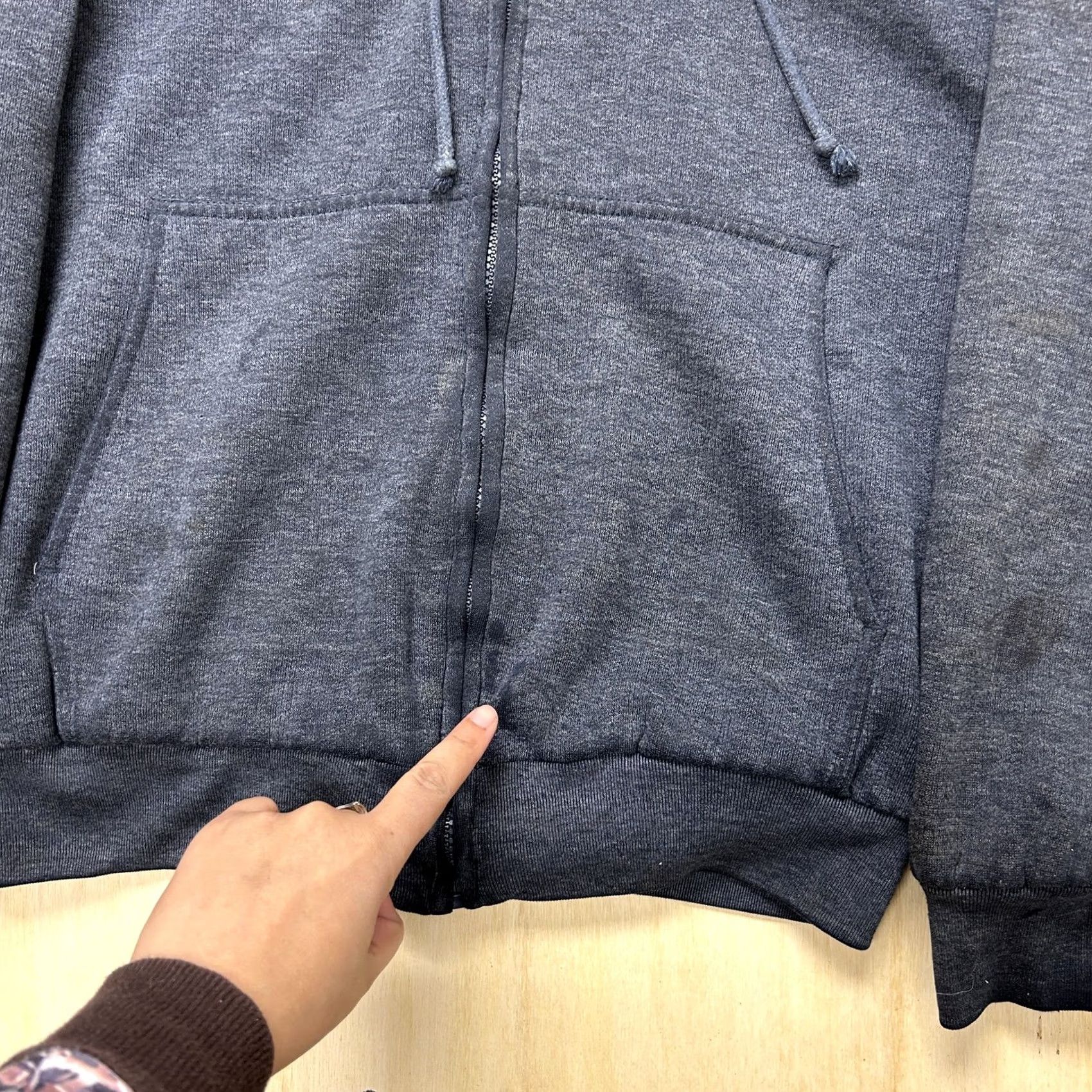 Vintage VINTAGE Franklin Sports Hoodie Mens M Full Zip Gray Sweatshirt Size US M / EU 48-50 / 2 - 3 Thumbnail