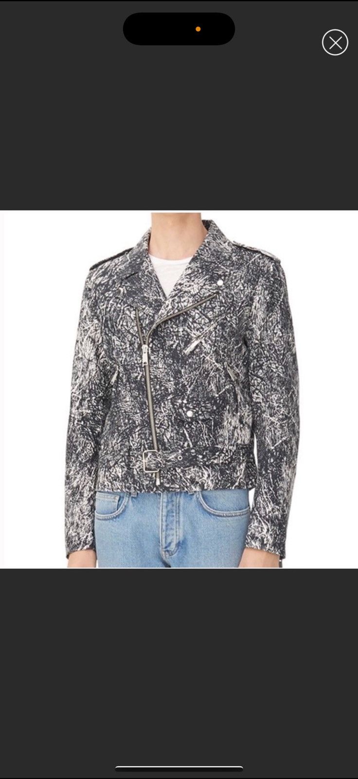 Sandro Sandro Thrasher Moto Jacket Graphic Medium Size US M / EU 48-50 / 2 - 1 Thumbnail
