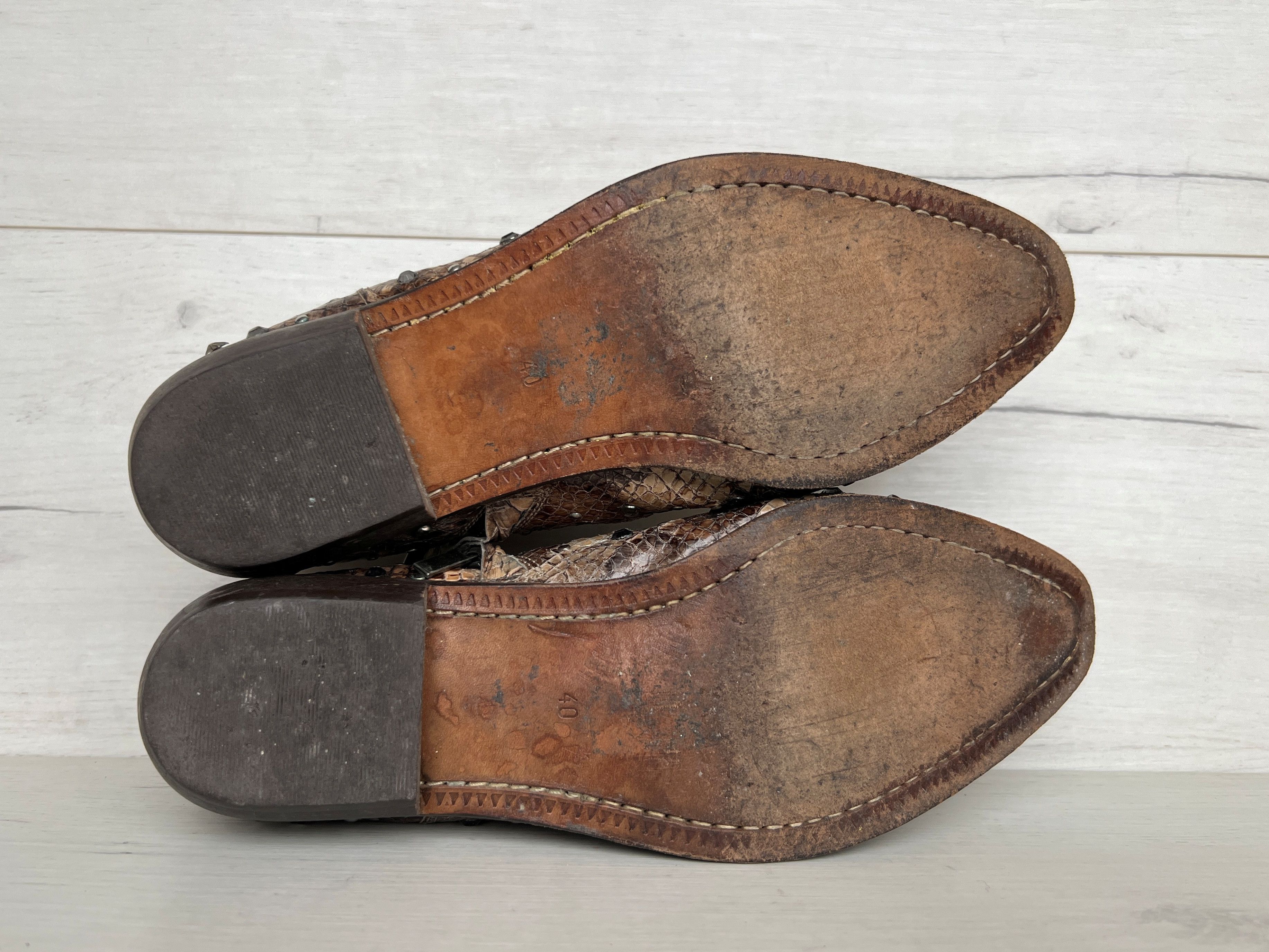 Jimmy Choo JIMMY CHOO for H&M PITON LEATHER BALLERINAS LOAFER Size US 9 / IT 39 - 8 Thumbnail