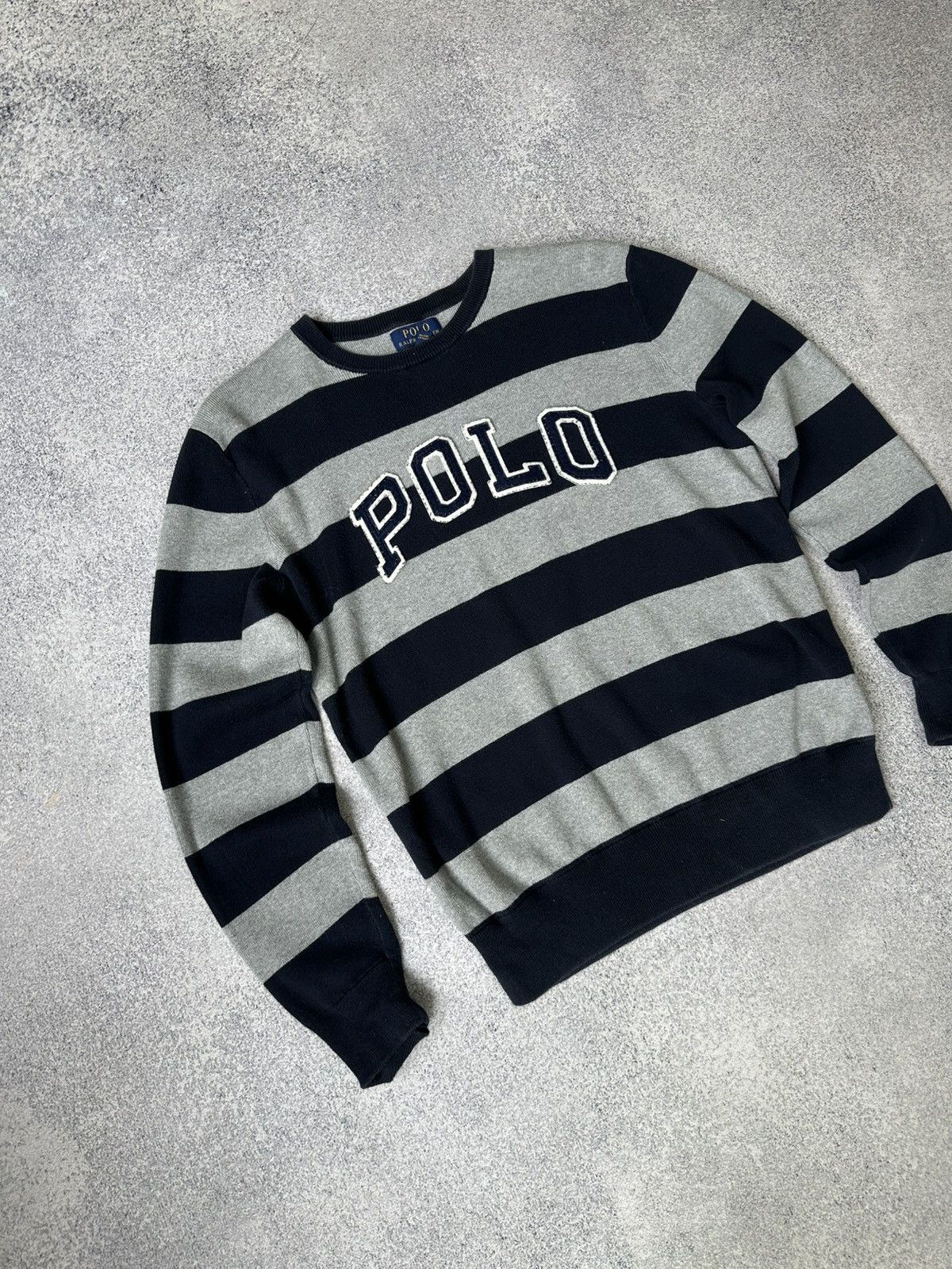 Polo Ralph Lauren Vintage Polo Ralph Lauren BIG Logo Striped Sweater Size US S / EU 44-46 / 1 - 3 Thumbnail