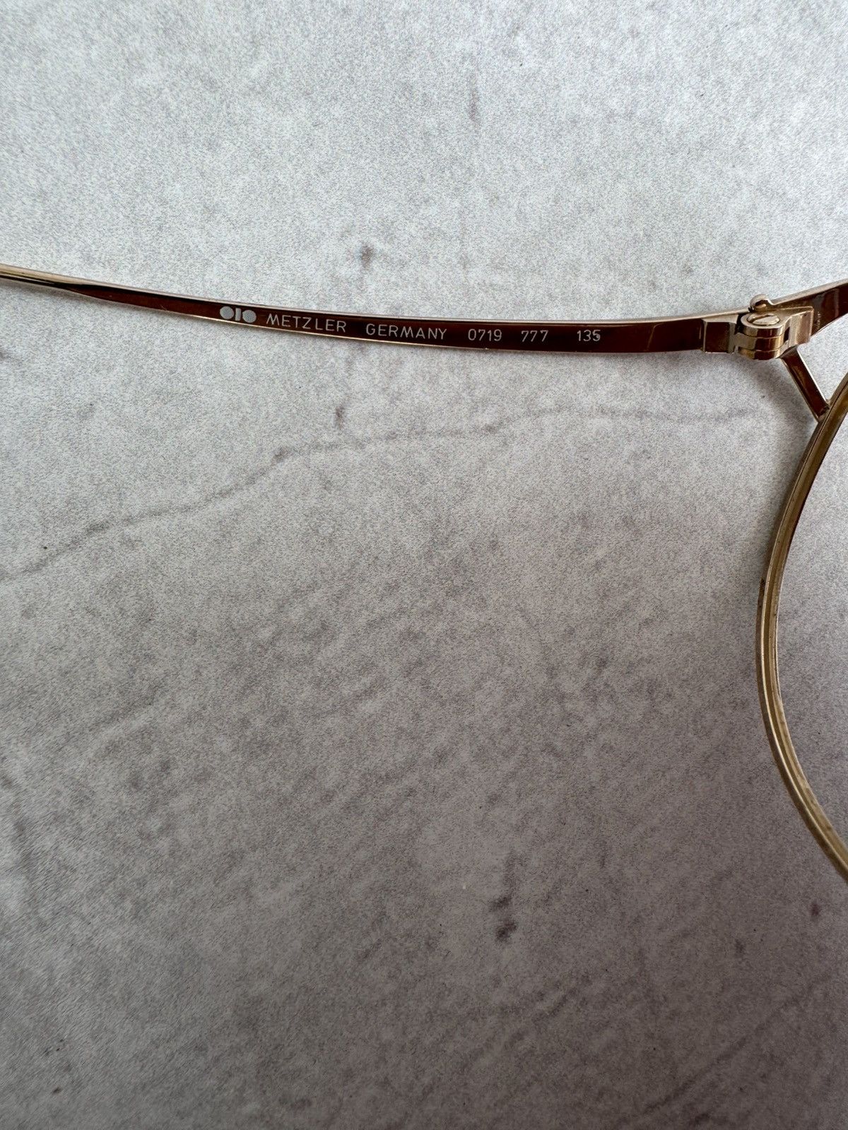 Vintage Metzler Vintage Eyeglasses Frame Gold Geometric Oversize Size ONE SIZE - 5 Thumbnail