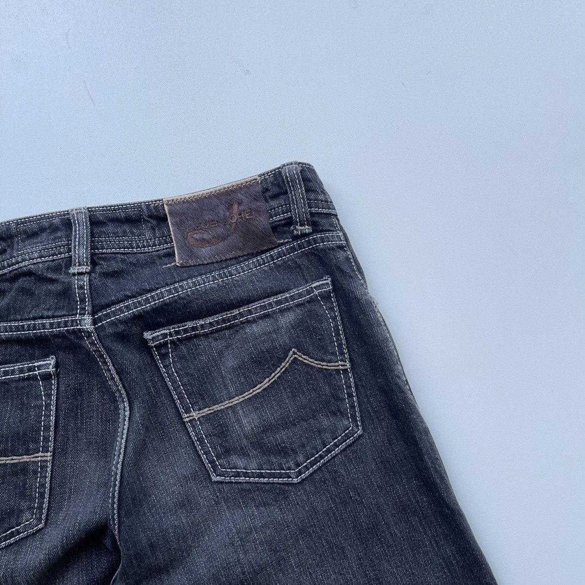 Jacob Cohen Jacob Cohen 620 HandMade Luxury Denim Jeans Washed Black Size US 32 / EU 48 - 7 Thumbnail