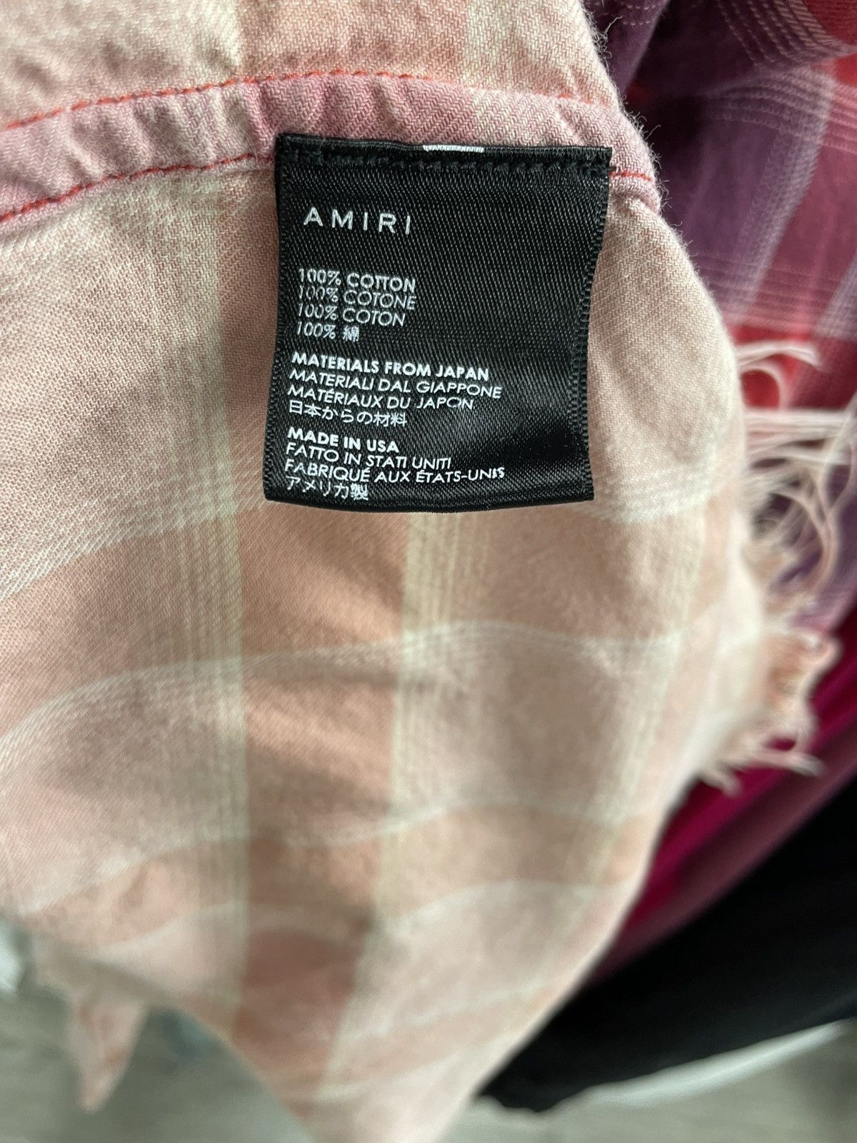 Amiri L- Amiri red bleached flannel Size US L / EU 52-54 / 3 - 6 Thumbnail