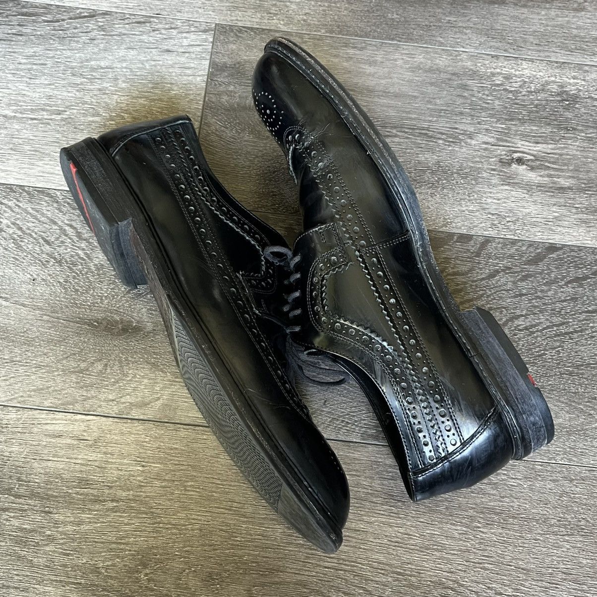 Designer × LLOYD × Vintage Vintage Larson by Lloyd Wing Tip Black Leather Loafers Shoes Size US 10.5 / EU 43-44 - 2 Thumbnail