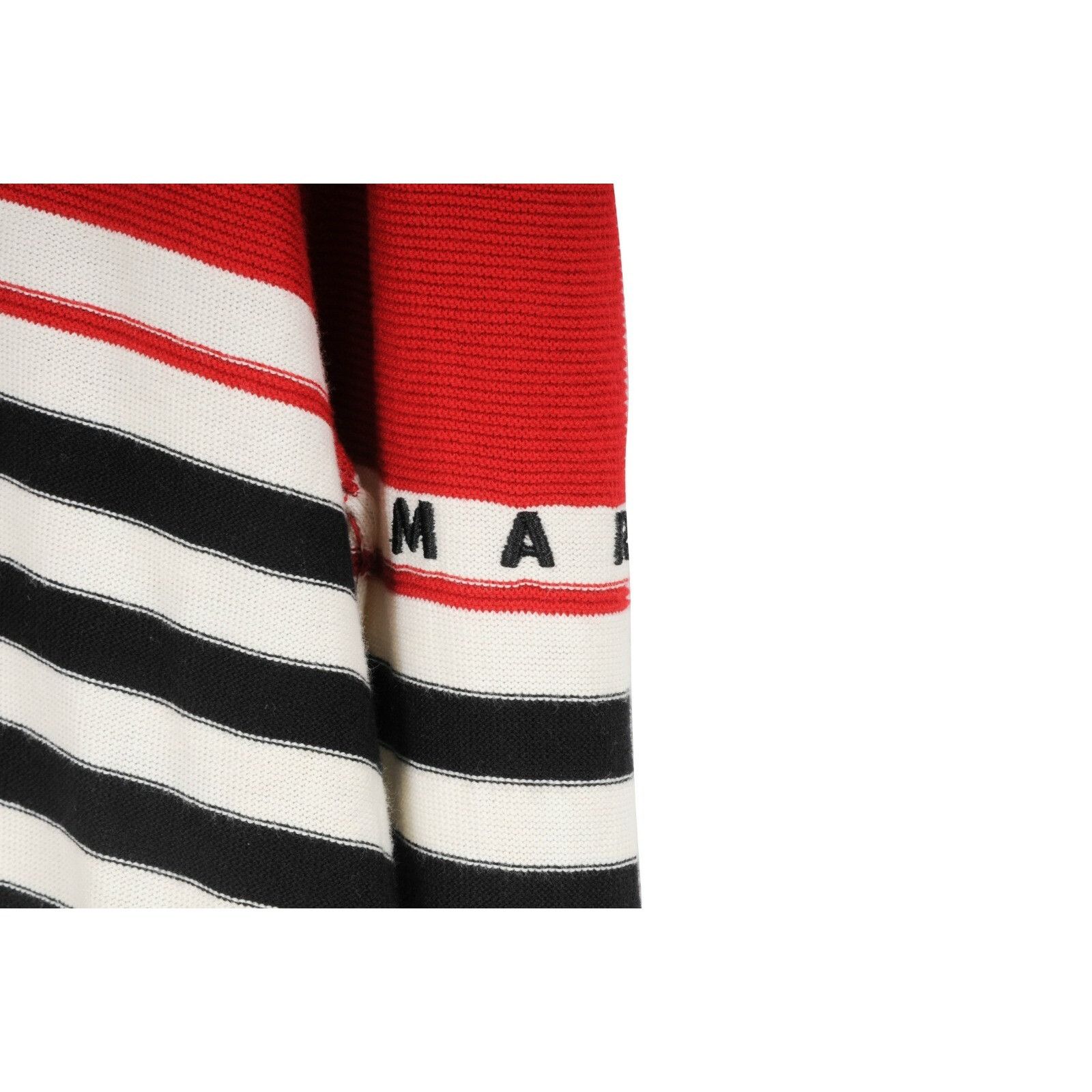 Marni Crewneck Sweater Black White Red Cotton - 00774 Size US M / EU 48-50 / 2 - 4 Thumbnail